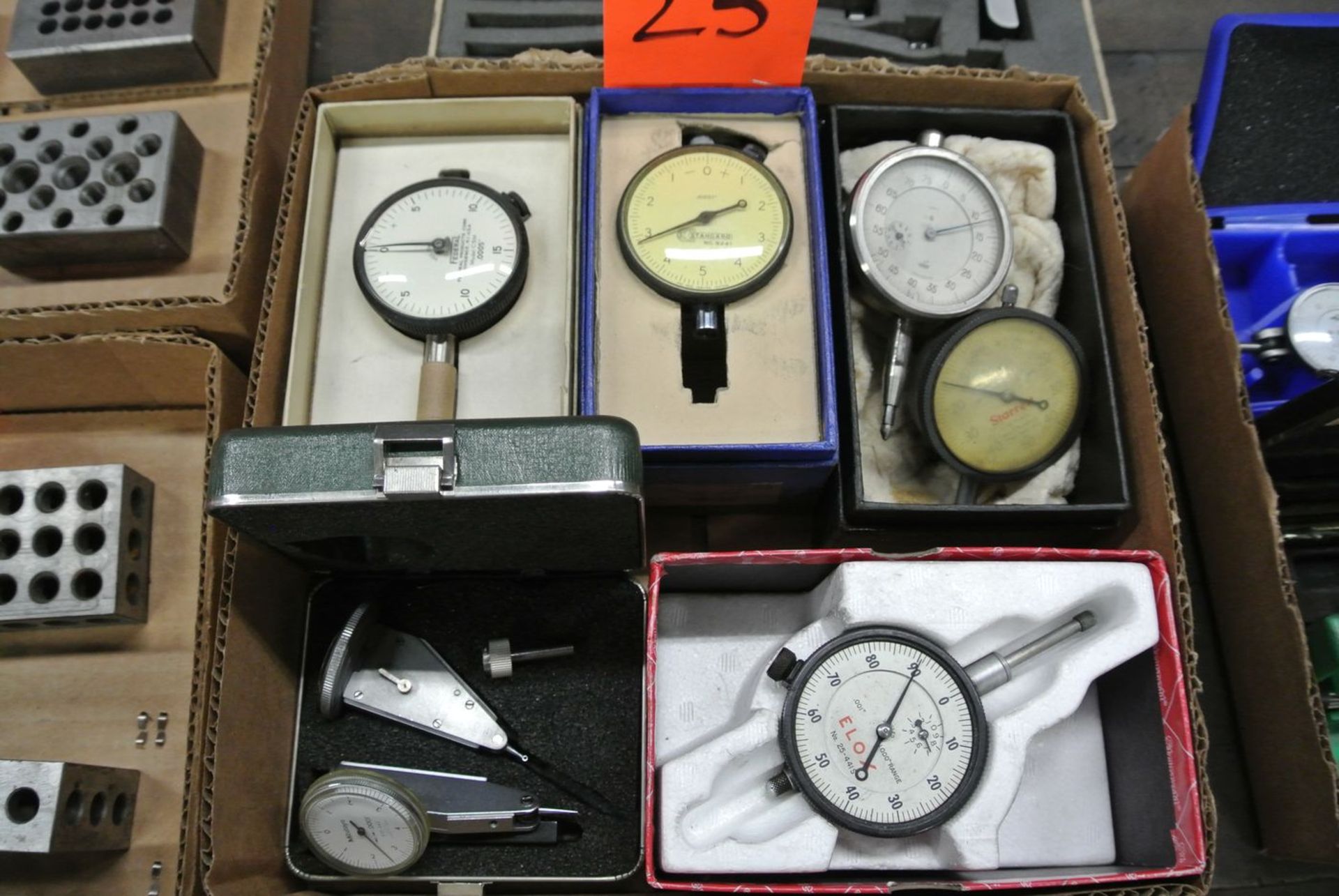 Lot - Dial Indicators; of Vaious OEM's: Federal, Starrett, Etc.