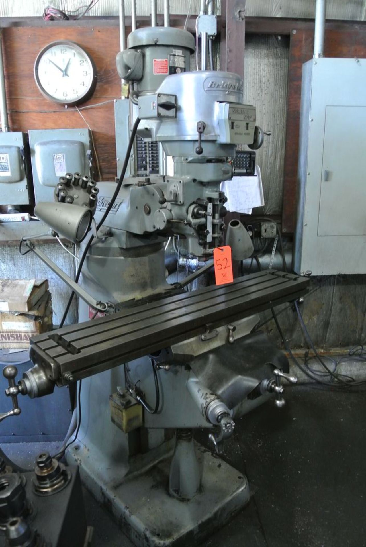 Bridgeport 2-HP Series I Vertical Milling Machine, S/N: 12BR200508; with 48 in. x 9 in. T-Slot