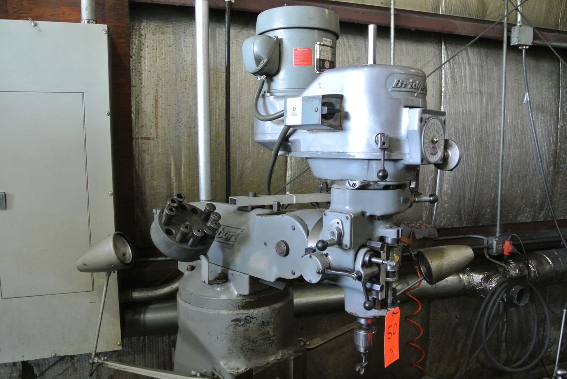Bridgeport 1-1/2 HP Vertical Milling Machine, S/N: 12BR163788; with 42 in. x 9 in. T-Slot Production - Image 3 of 6