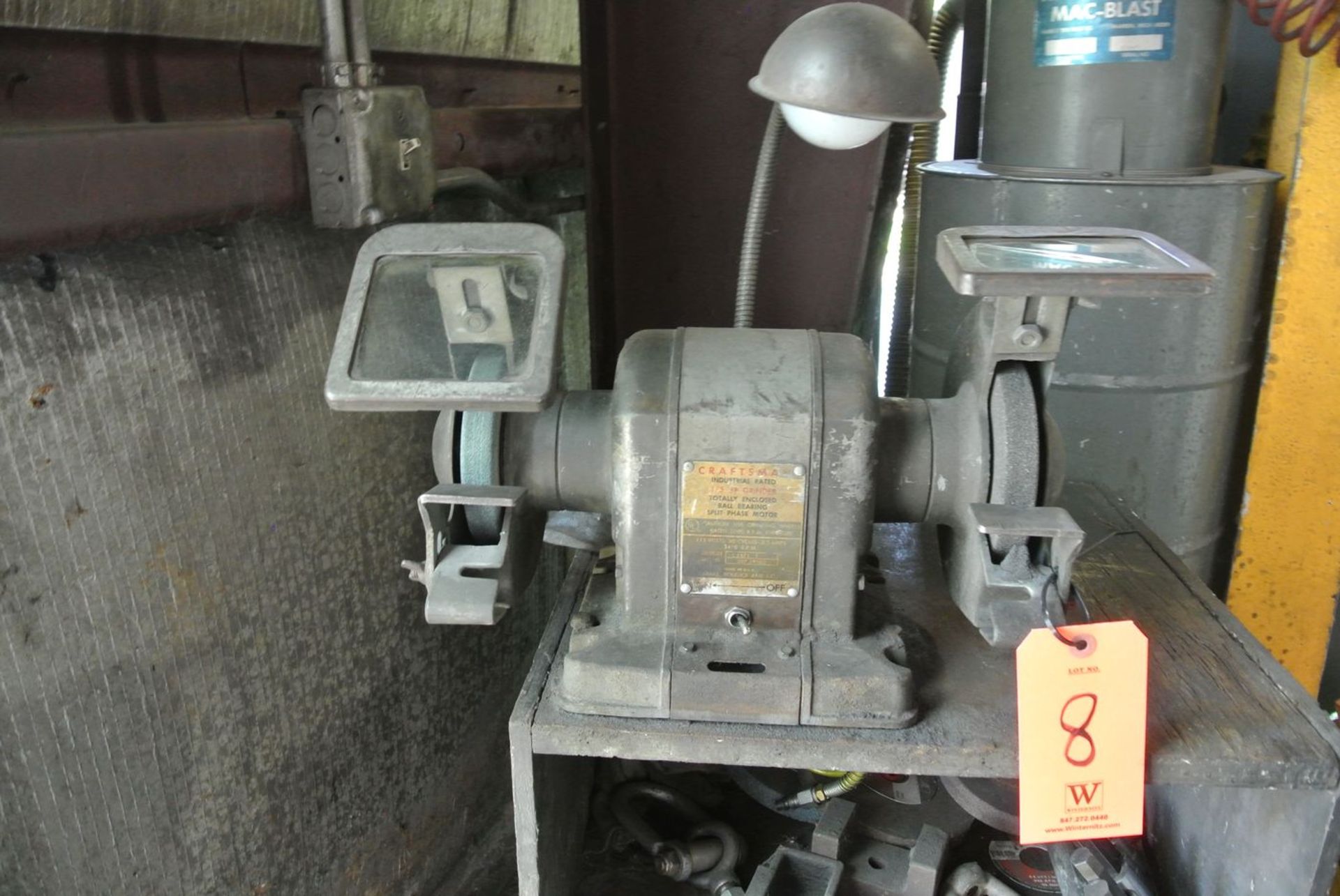 Craftsman 1/3 HP Model 397.19580 Double End Bench Grinder; with Stand S/N: C2371 - Image 2 of 3