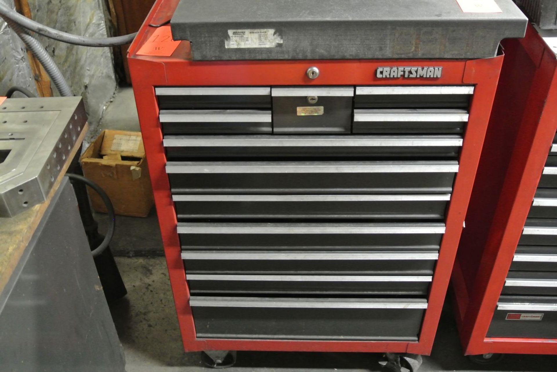 Craftsman 9-Drawer Portable Tool Cabinet; with Contents of Pull Down Clamps and Stand-Off's for Wire