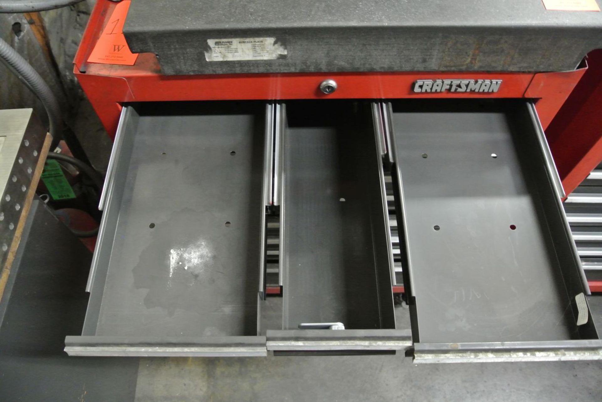 Craftsman 9-Drawer Portable Tool Cabinet; with Contents of Pull Down Clamps and Stand-Off's for Wire - Image 2 of 10