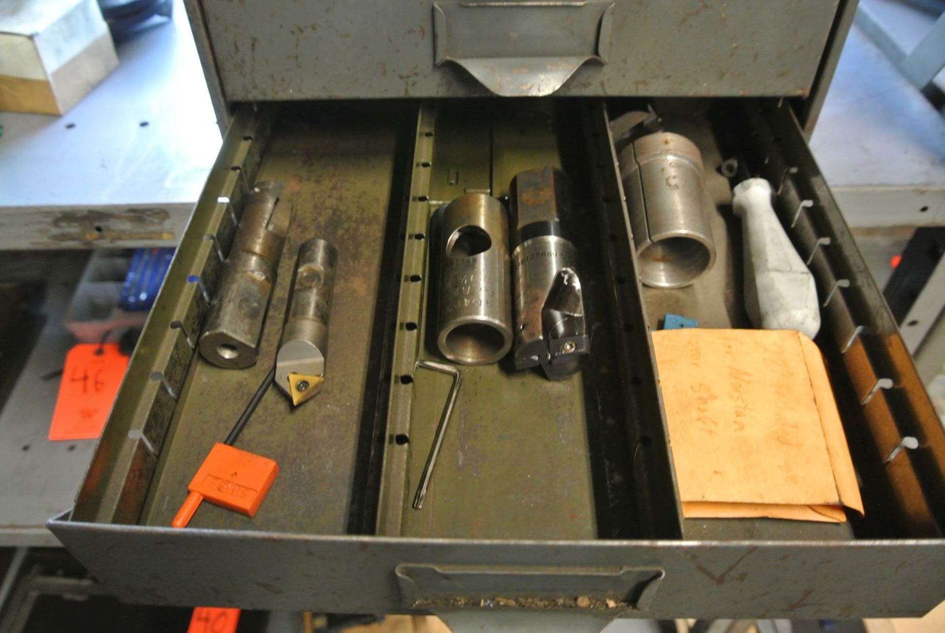 Lot - 3-Drawer Table-Top Drill Bit Cabinet; with Various End Mills, Assorted Carbide Tools, Drill - Image 4 of 4