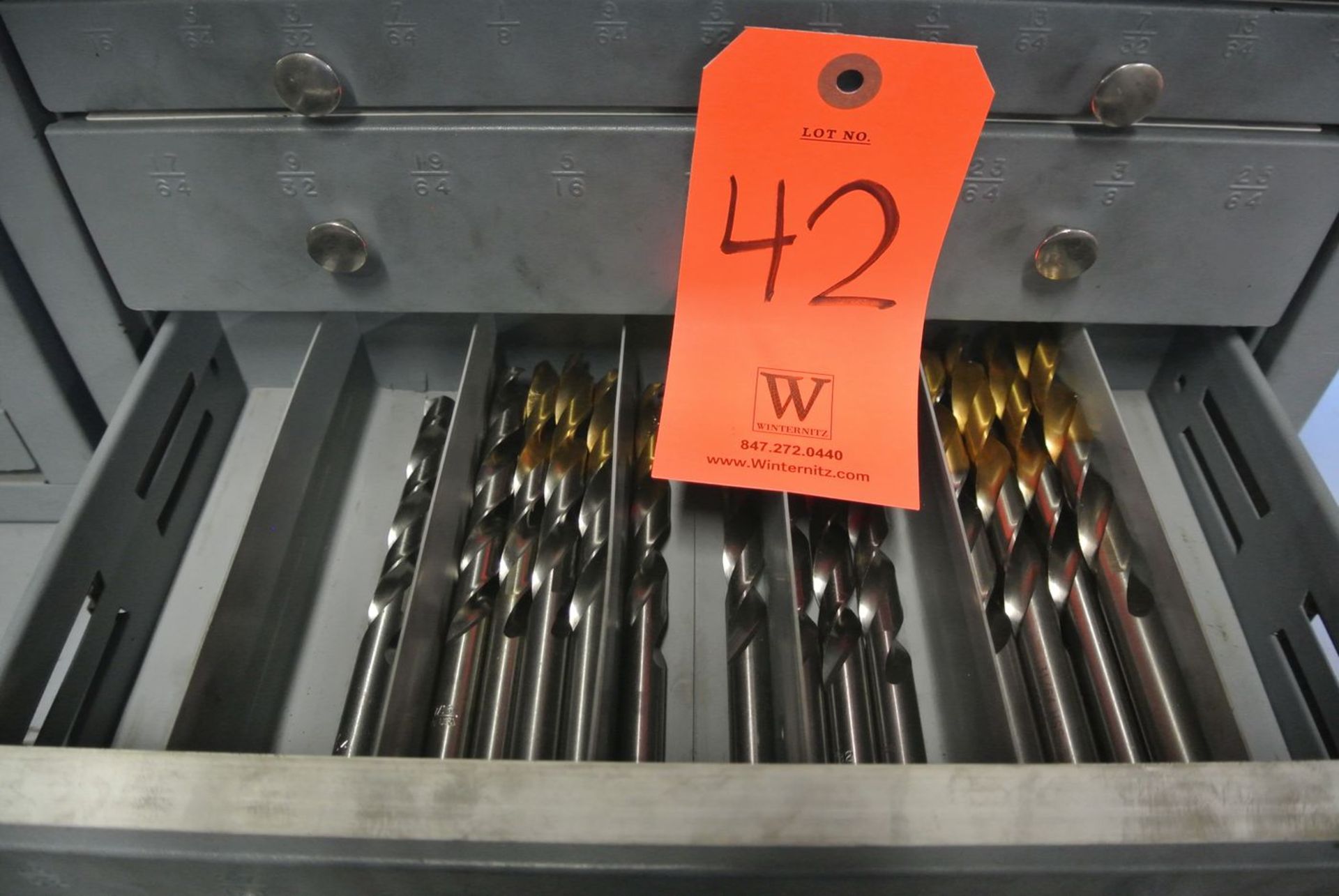 Lot - (2) Hout Table-Top Drill Bit Indexing Cabinets; (1) 3-Drawer, and (1) 5-Drawer, with Related - Image 4 of 10