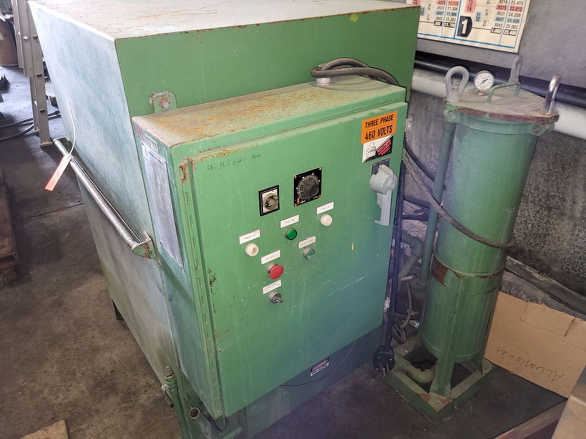 American Metal Wash Model 800, Parts Washer, SN: 89-345, 1/8-HP Drive, 75 gal. Tank Capacity, 240/ - Image 3 of 4