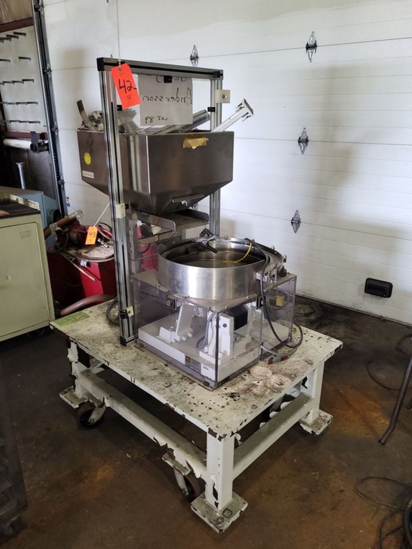 Portable Vibratory Parts Feeder, 18 in. dia.,with Mobile Stand - Image 2 of 2