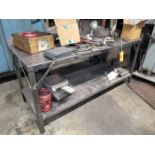 2-Tier Steel Shop Table, 28 in. x 72 in. (Contents Not Included)