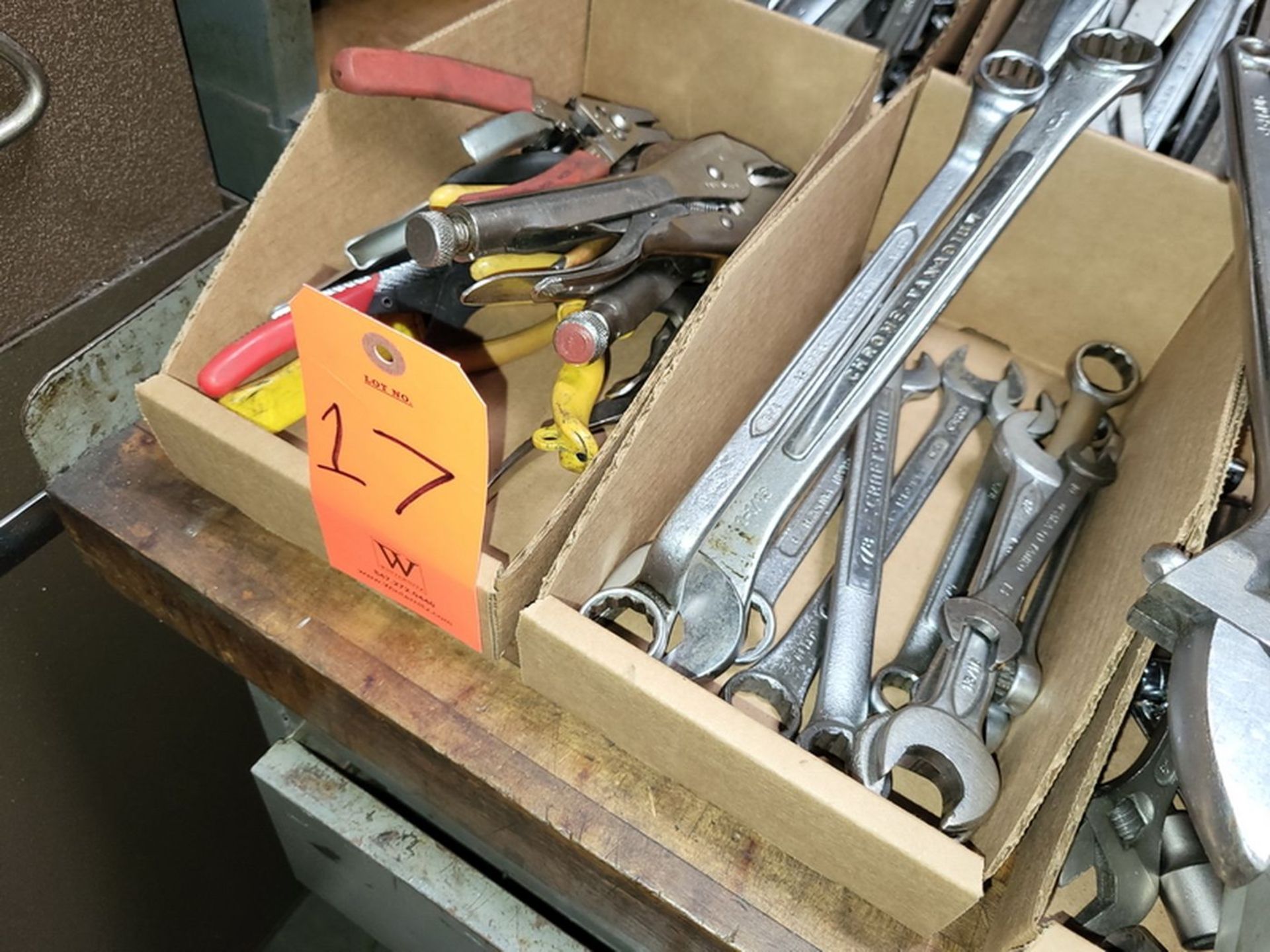 Lot - Assorted Hand Tools, to Include: Box Wrenches, Pliers, Allen Wrenches, Hand Files, Hammers,