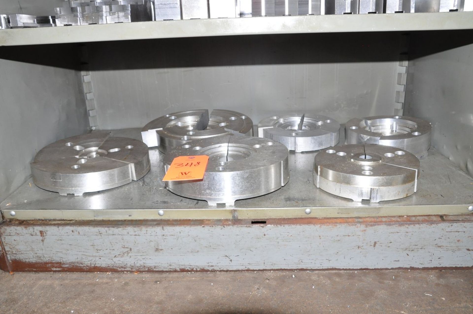 Lot - Lathe Chuck Aluminum Soft Jaws on (1) Shelf