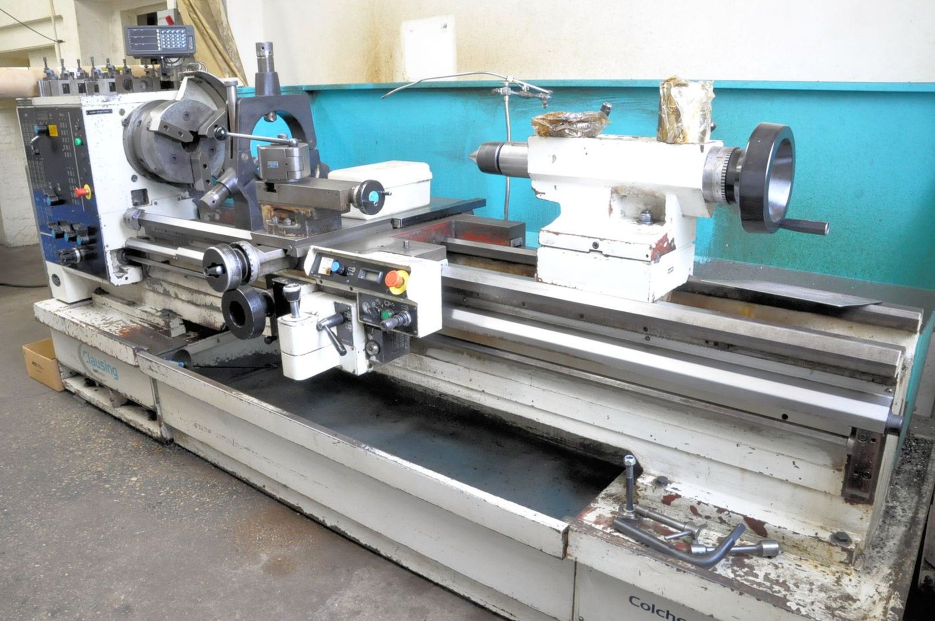 Clausing Colchester 22/28" X 90" Gap Bed Lathe, S/N MS0566-026D, 18-1,800 RPM, Threading, 4" Spindle