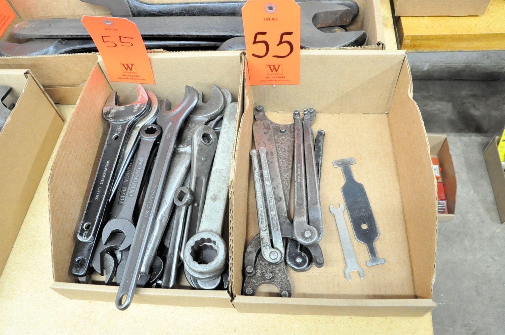 Lot - Machine Wrenches in (2) Boxes