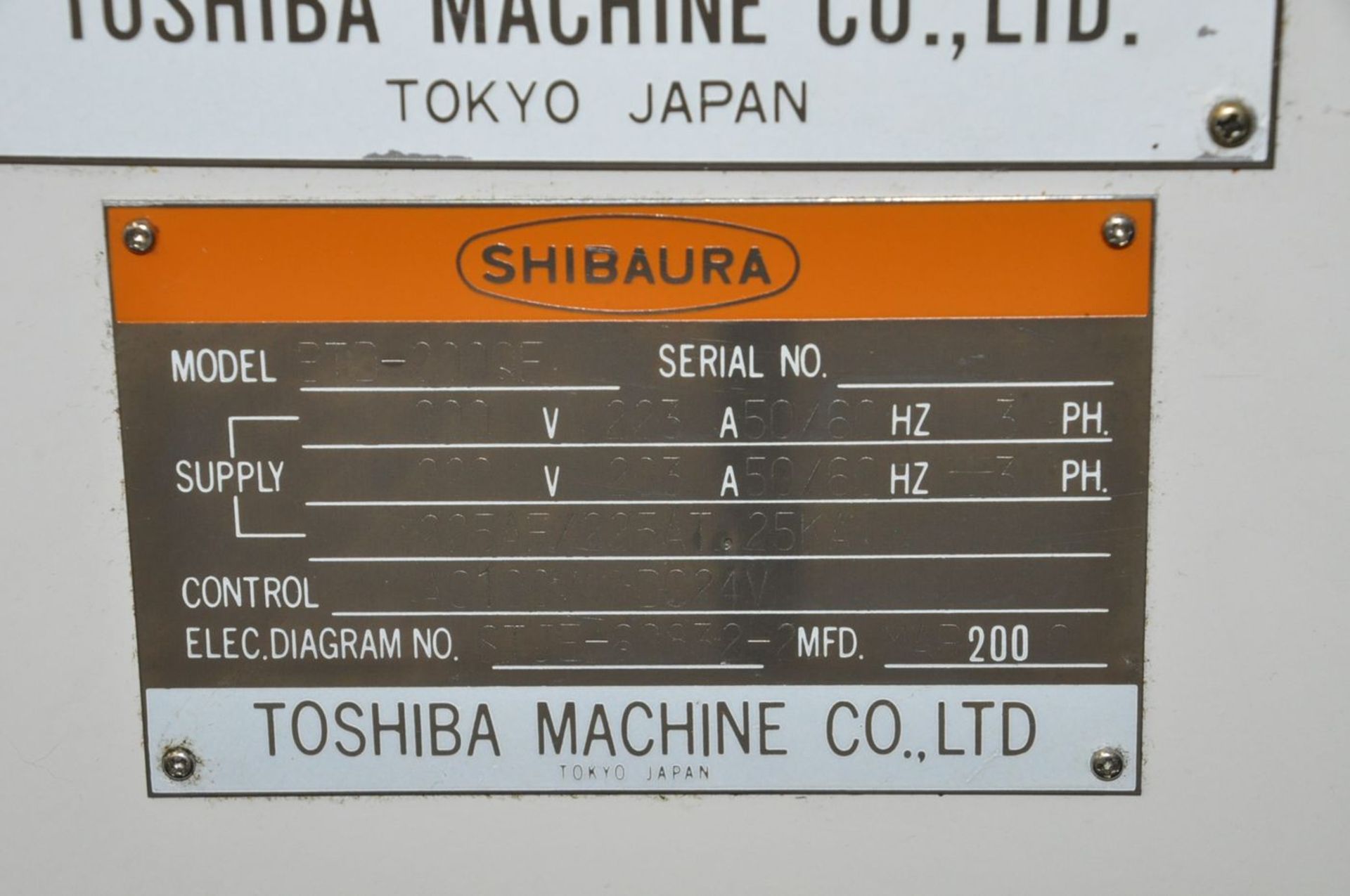 2000 Toshiba Shibaura BTD-200QF 4.3" CNC Horizontal Boring Mill, 30-Position Tool Changer - Image 16 of 17