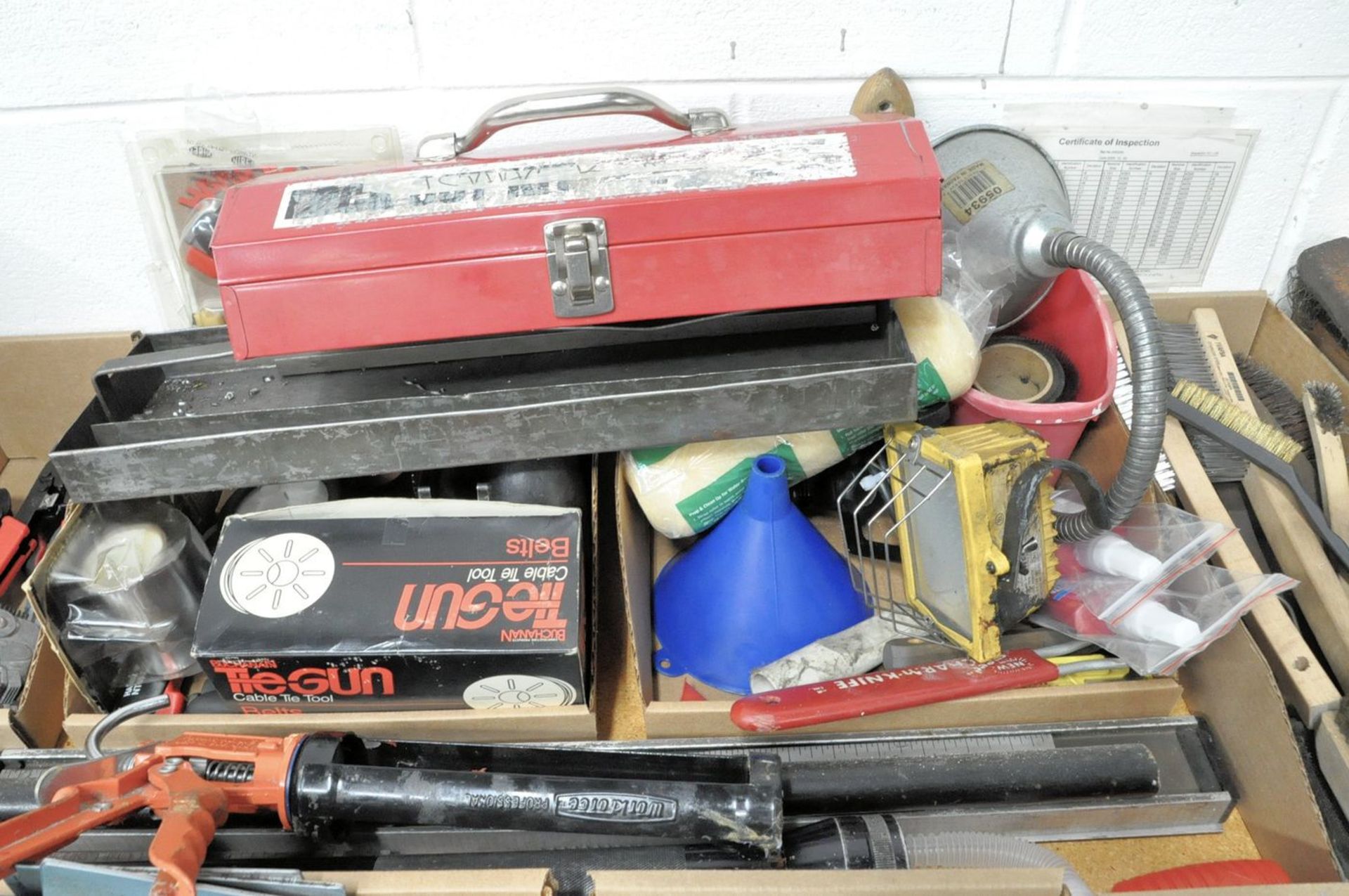 Lot - Brushes, Paint Tray, Paint Sprayer, Wire Strippers, Tape Measures, Utility Knives, - Image 5 of 10