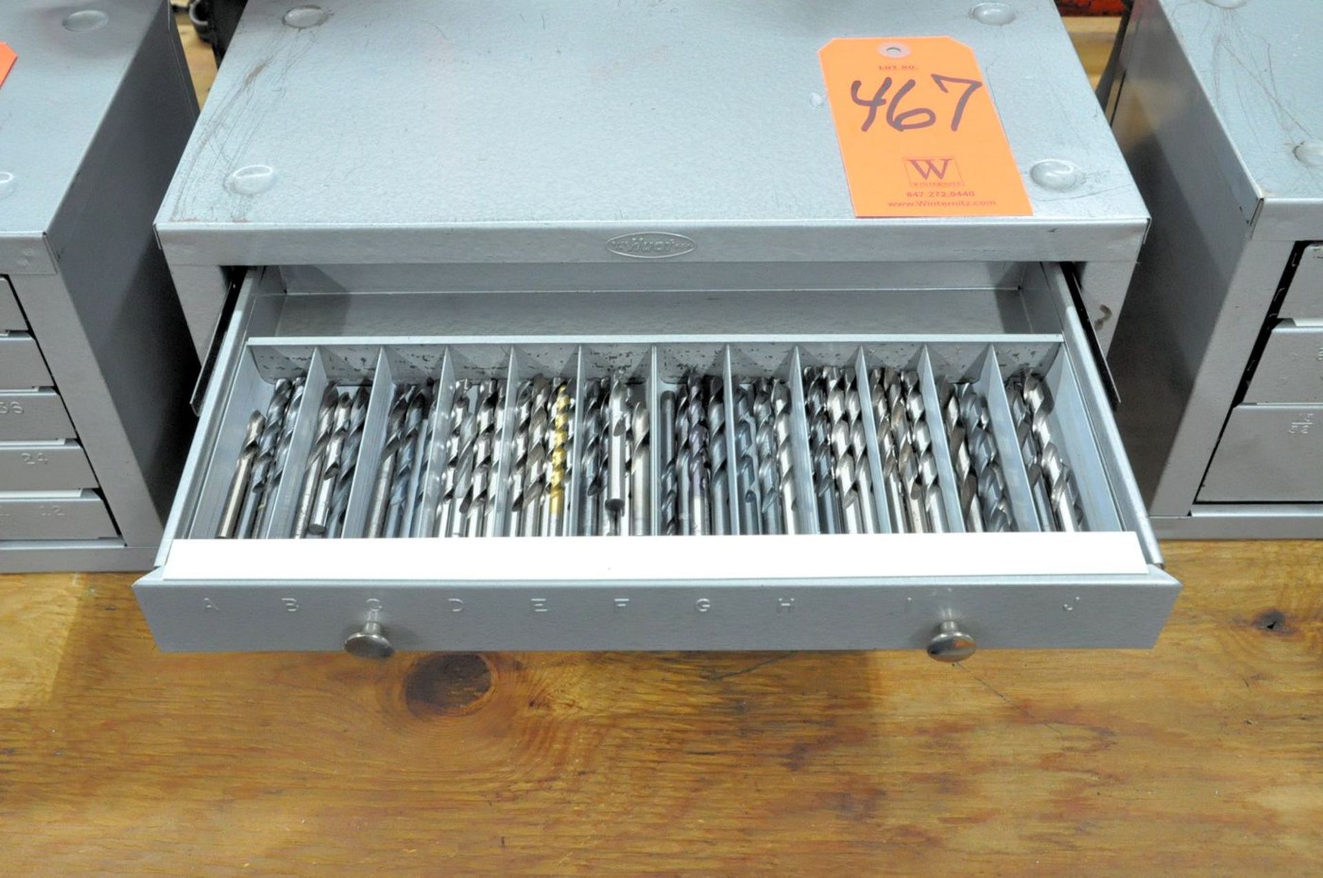 Huot 14-5/8"W X 7-1/2"D x 7-7/8"H 3-Drawer Index Cabinet with Drills - Image 2 of 4