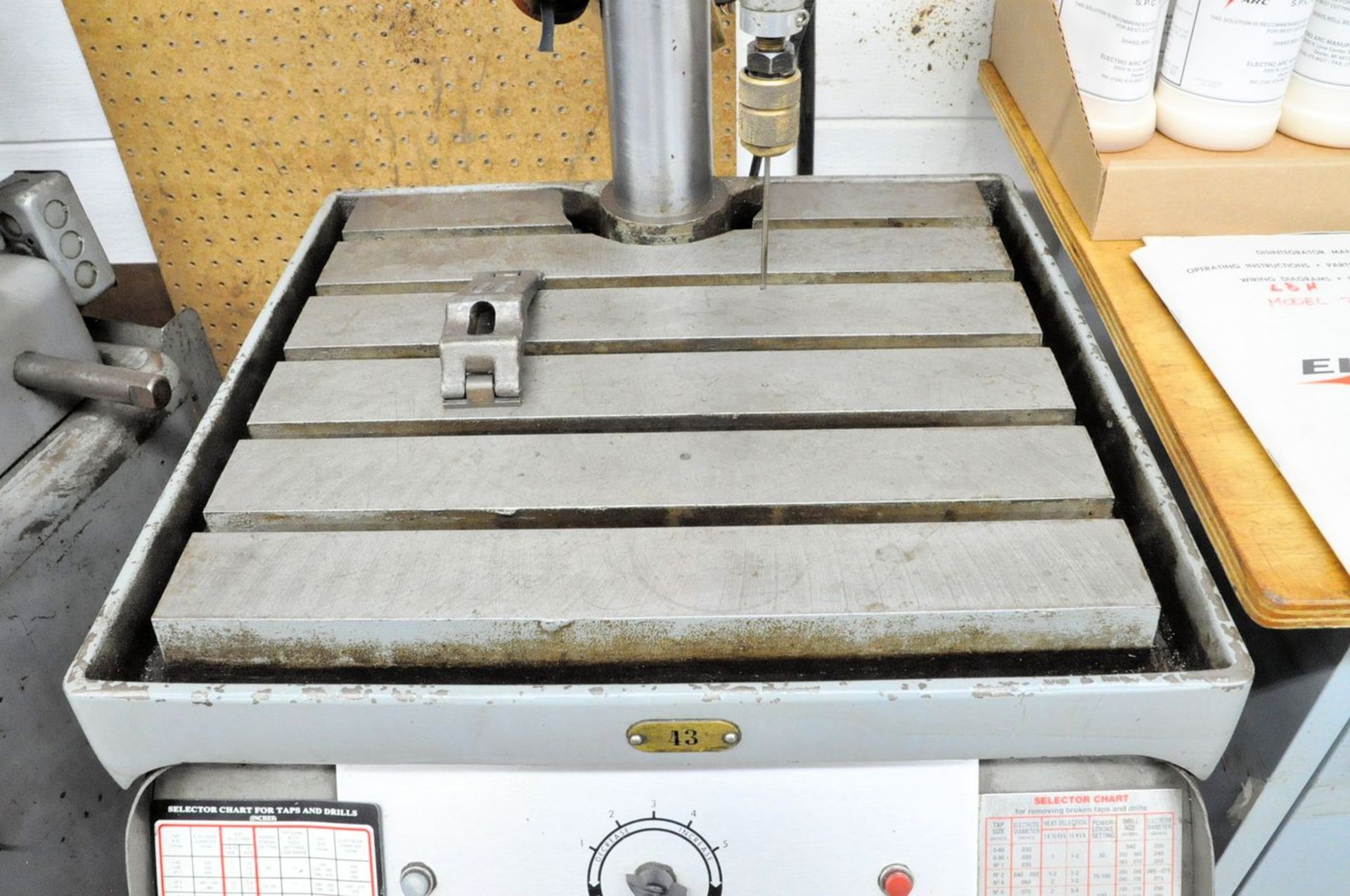 Electro Arc Model 2S Metal Disintegrator, S/N 3487, 7-1/4" X 15-1/2" T-Slot Table, Electro Arc Arc- - Bild 5 aus 8