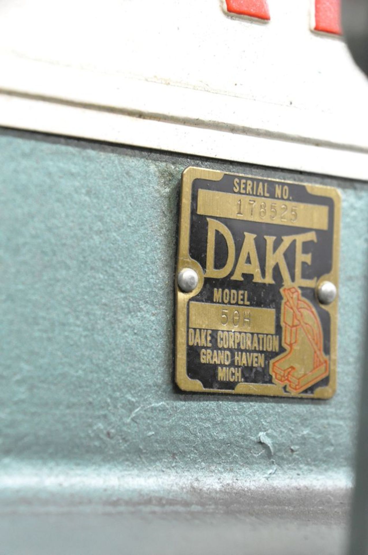 Dake Model 50H 50-Ton Adjustable Hydraulic H-Frame Shop Press, S/N 178525 - Image 5 of 5