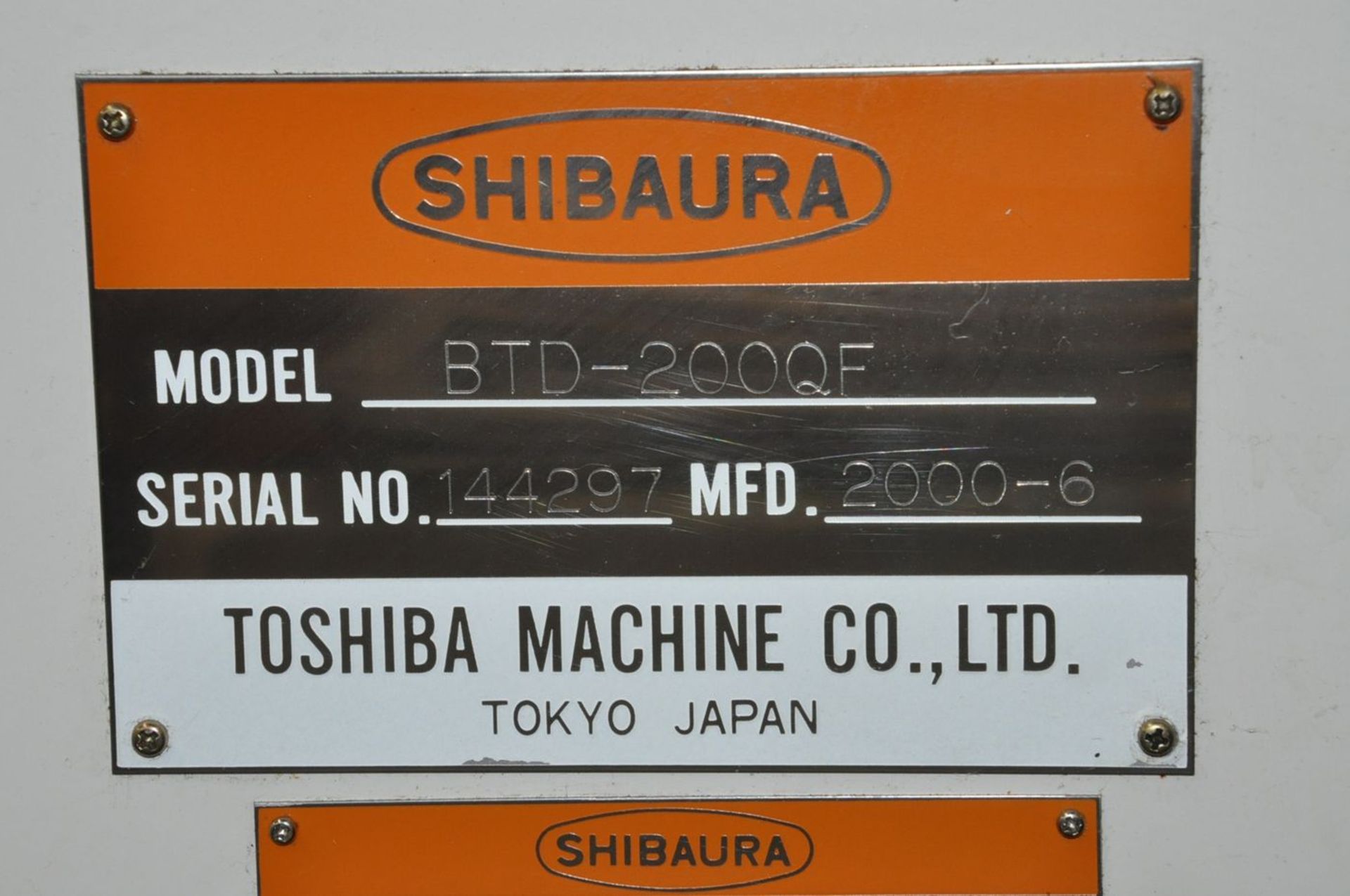 2000 Toshiba Shibaura BTD-200QF 4.3" CNC Horizontal Boring Mill, 30-Position Tool Changer - Image 17 of 17