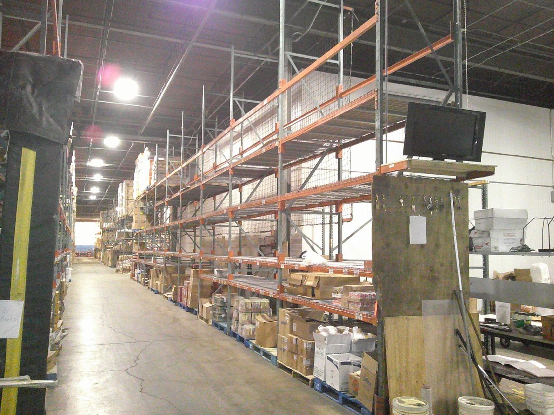 Sections of Interlake 42" x 8' x 19' Bolted Pallet Racking, Including: (10) Uprights, (80) 3" Wide