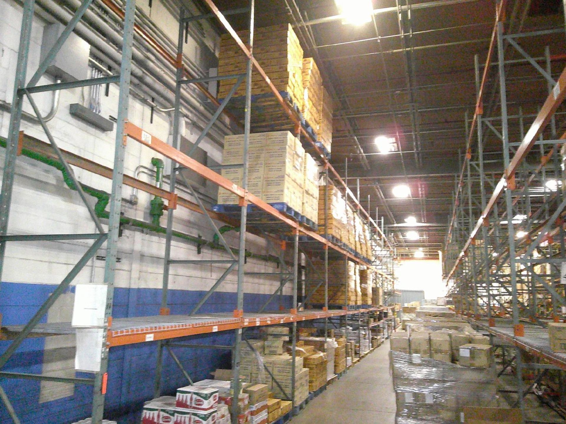 Sections of Interlake 42" x 8' x 19' Bolted Pallet Racking, Including: (16) Uprights, (70) 3" Wide