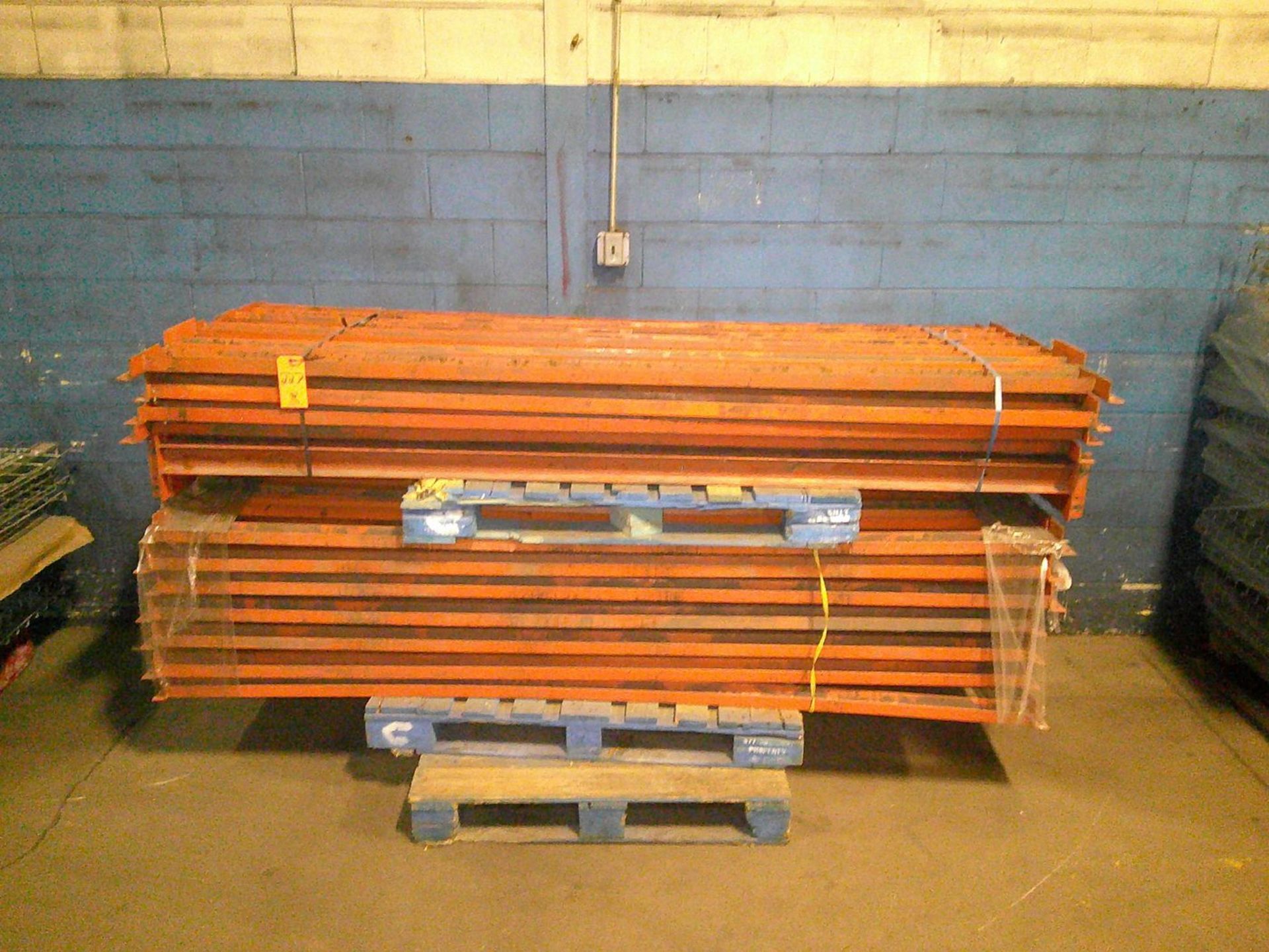 Lot - (2) Pallets of 3 in. and 4 in. x 8 ft. Cross Beams; (185) approx. 3 in.; and (25) approx. 4