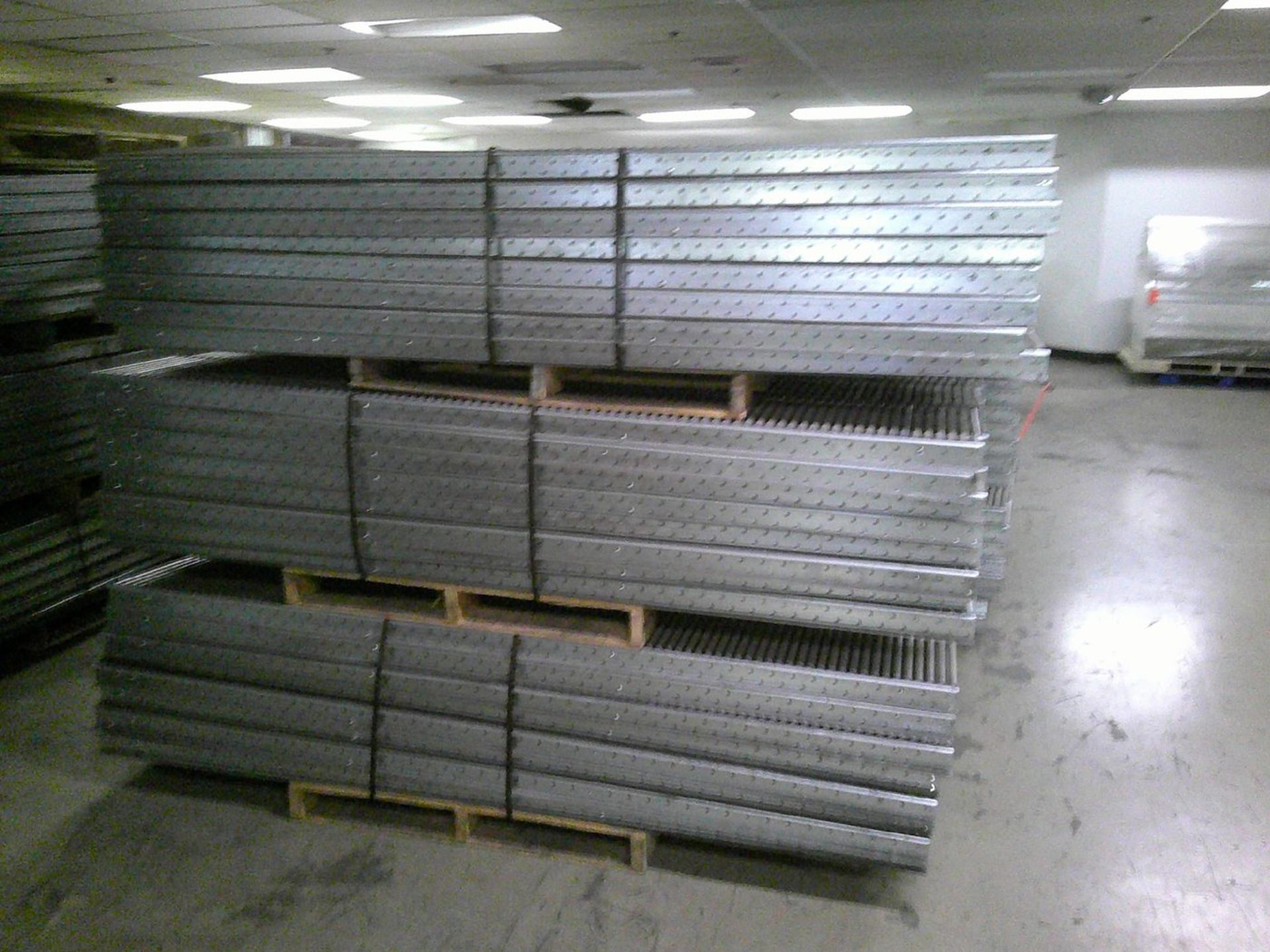 Lot - (2) Pallets of 14 in. wide x 92 in. long Roller Conveyor; approx. (144), 3/4 in. Dia.