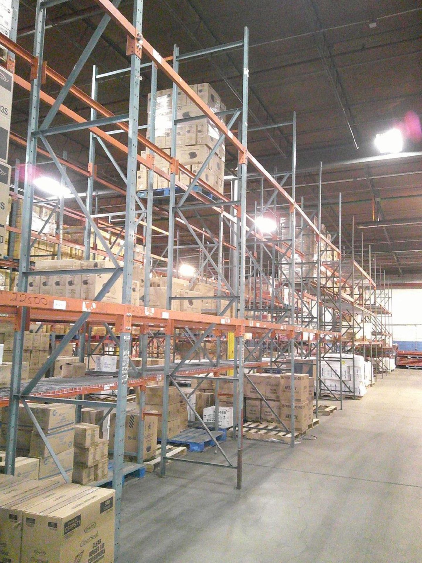 Sections of Interlake 42" x 8' x 19' Bolted Pallet Racking, Including: (40) Uprights, (180) 3" - Image 3 of 11