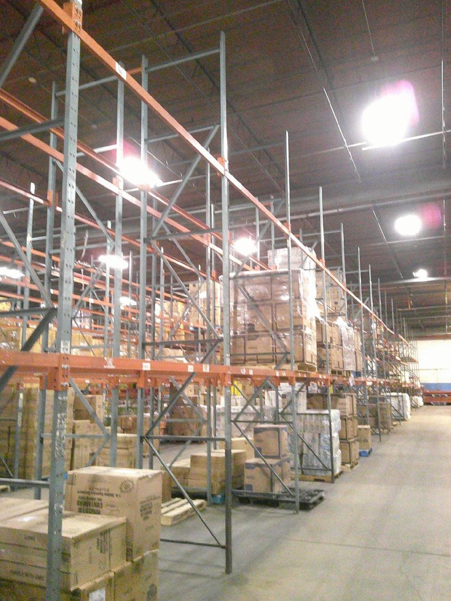 Sections of Interlake 42" x 8' x 19' Bolted Pallet Racking, Including: (40) Uprights, (180) 3" - Image 2 of 11