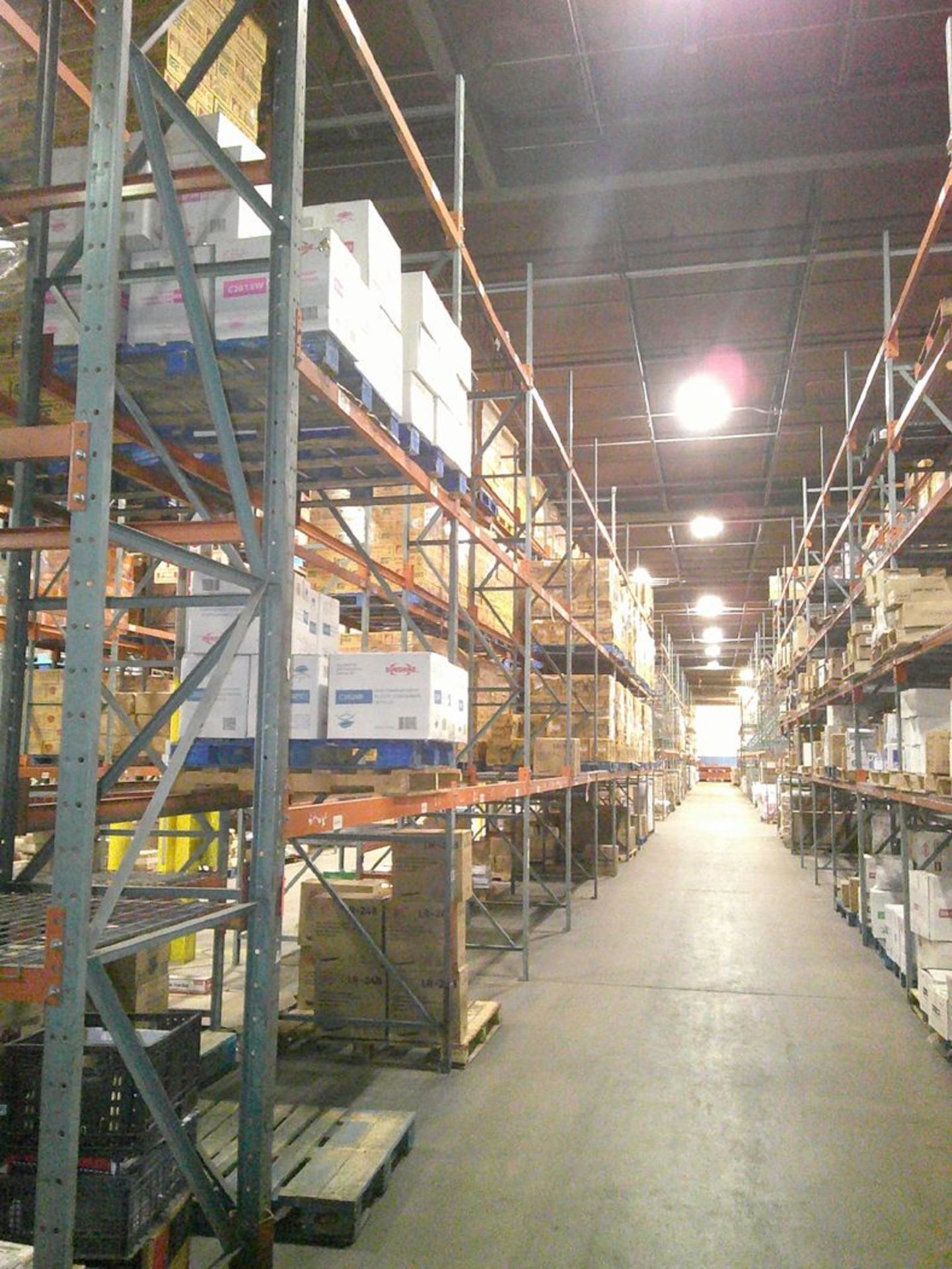 Sections of Interlake 42" x 8' x 19' Bolted Pallet Racking, Including: (20) Uprights, (96) 3" Wide