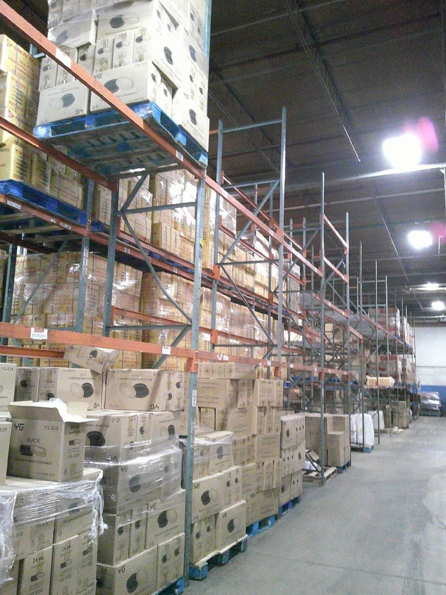 Sections of Interlake 42" x 8' x 19' Bolted Pallet Racking, Including: (40) Uprights, (182) 3" - Image 2 of 10