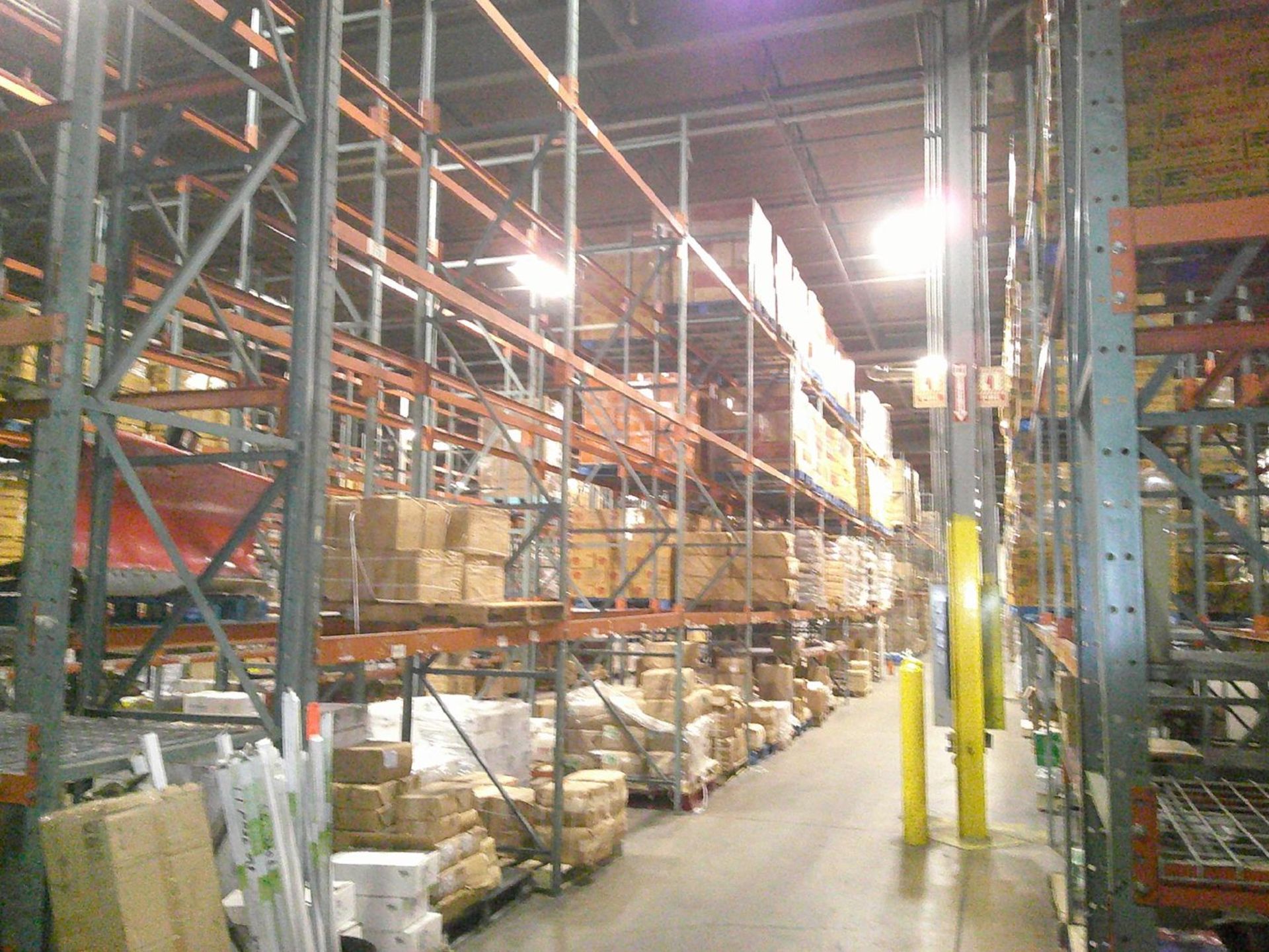 Sections of Interlake 42" x 8' x 19' Bolted Pallet Racking, Including: (20) Uprights, (76) 3" Wide