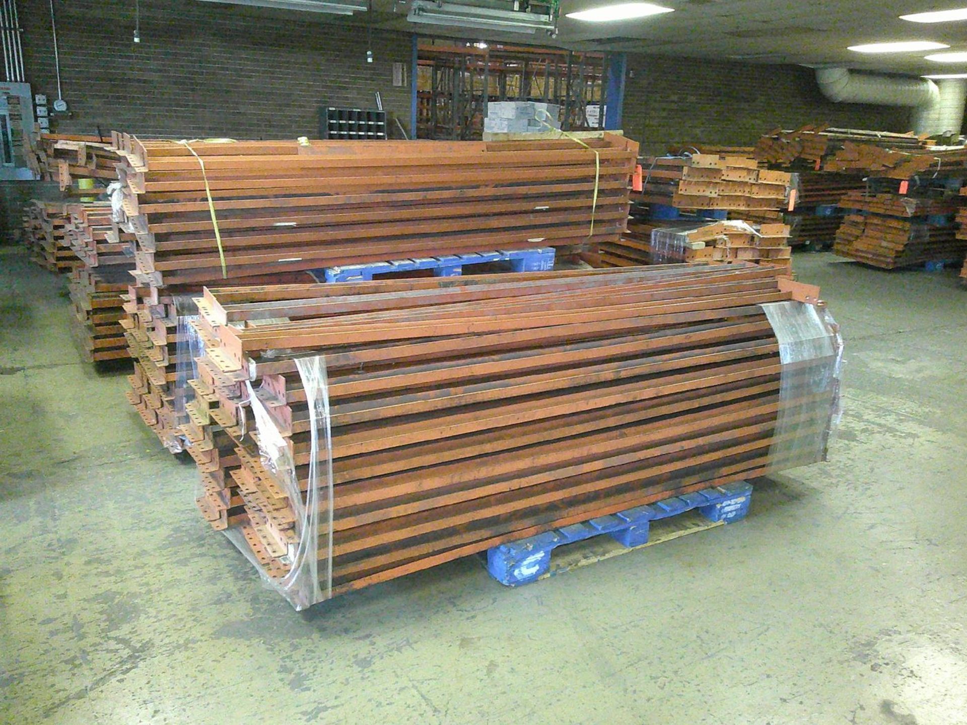 Lot - (2) Pallets of 3 in. x 8 ft. Cross Beams; approx. (145)