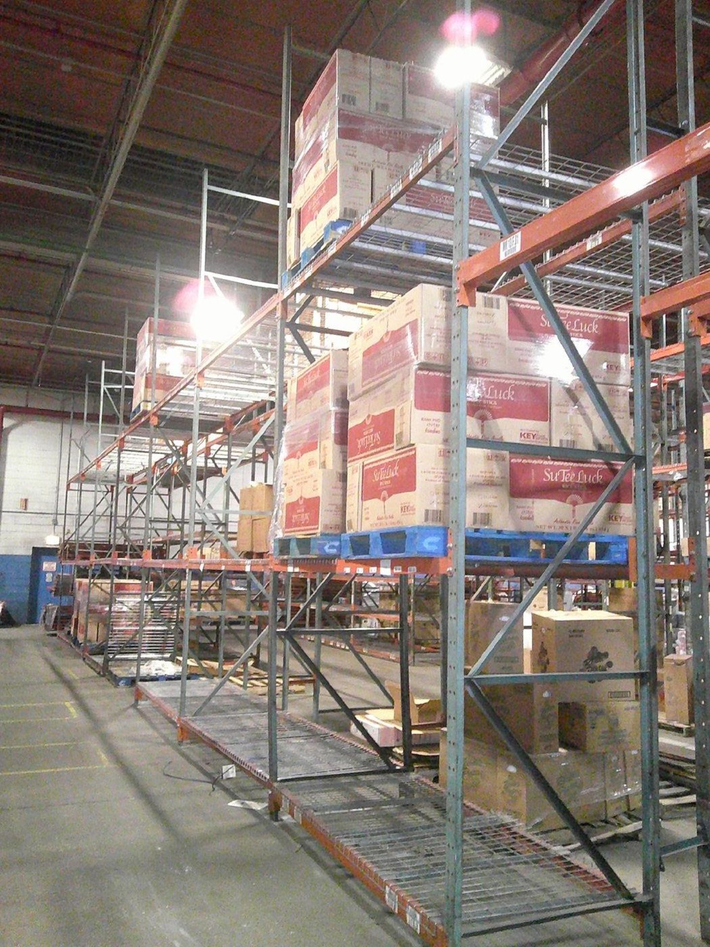 Sections of Interlake 42" x 8' x 19' Bolted Pallet Racking, Including: (40) Uprights, (252) 3" - Image 4 of 10