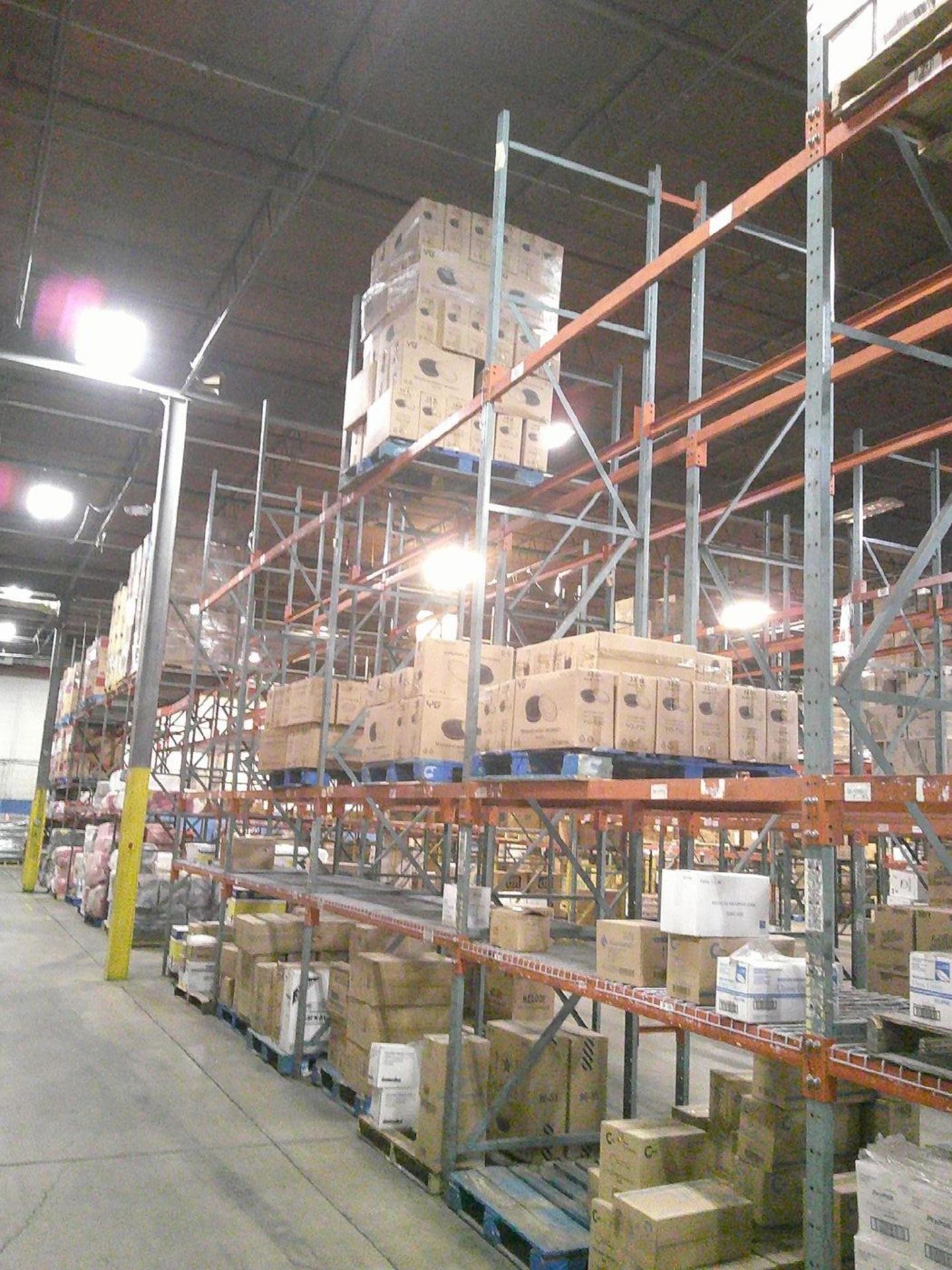 Sections of Interlake 42" x 8' x 19' Bolted Pallet Racking, Including: (40) Uprights, (180) 3" - Image 9 of 11