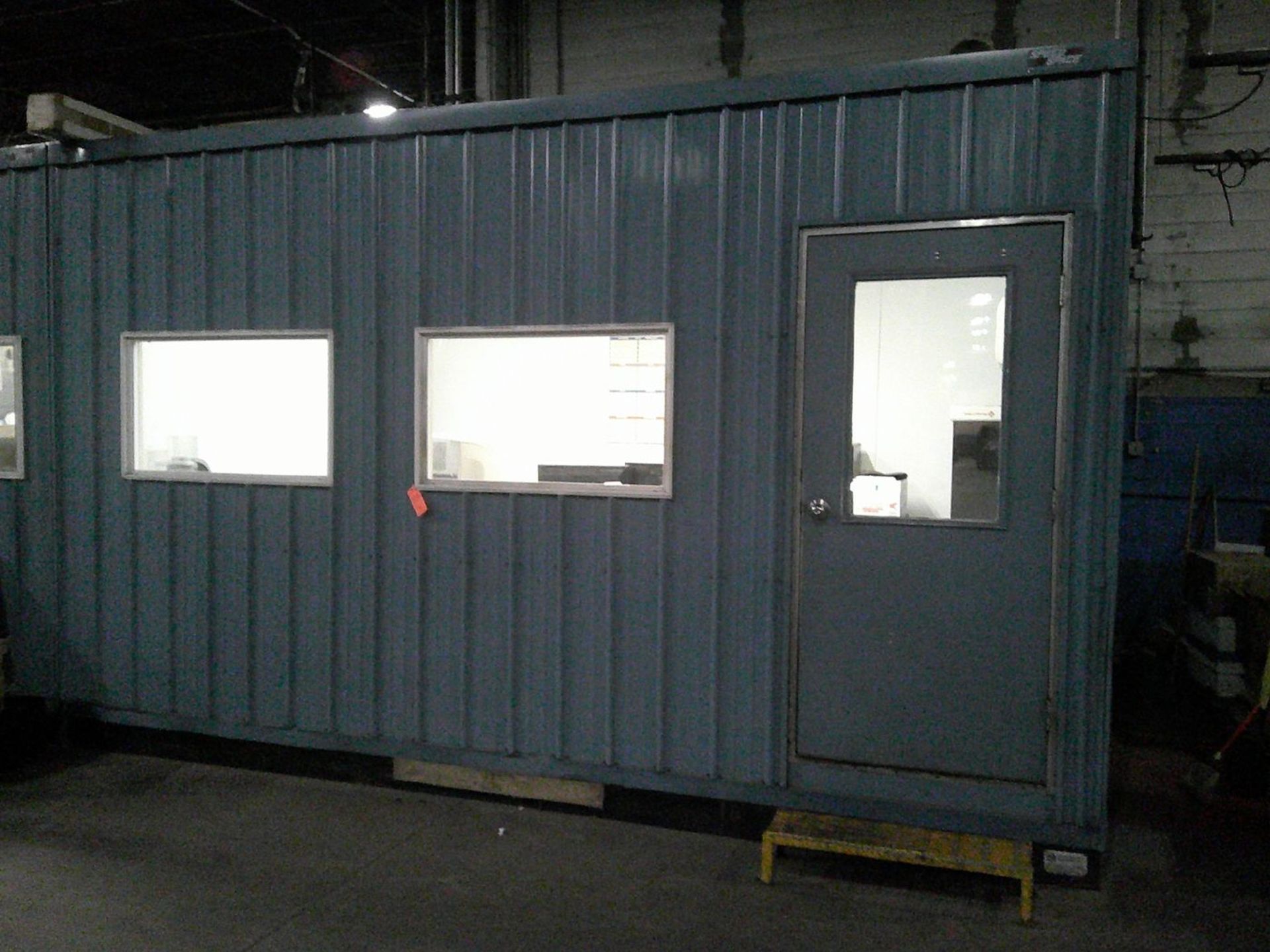 Speed Space 140" x 136" x 114" High Steel Modular Shop Office; with Door, Air Conditioner, Windows - Image 3 of 6