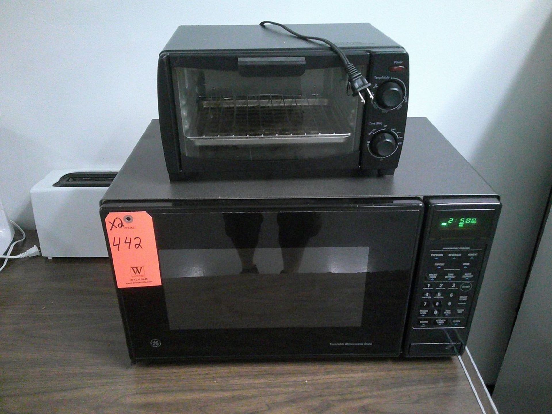Lot - GE Turntable Microwave Oven; Toaster Oven