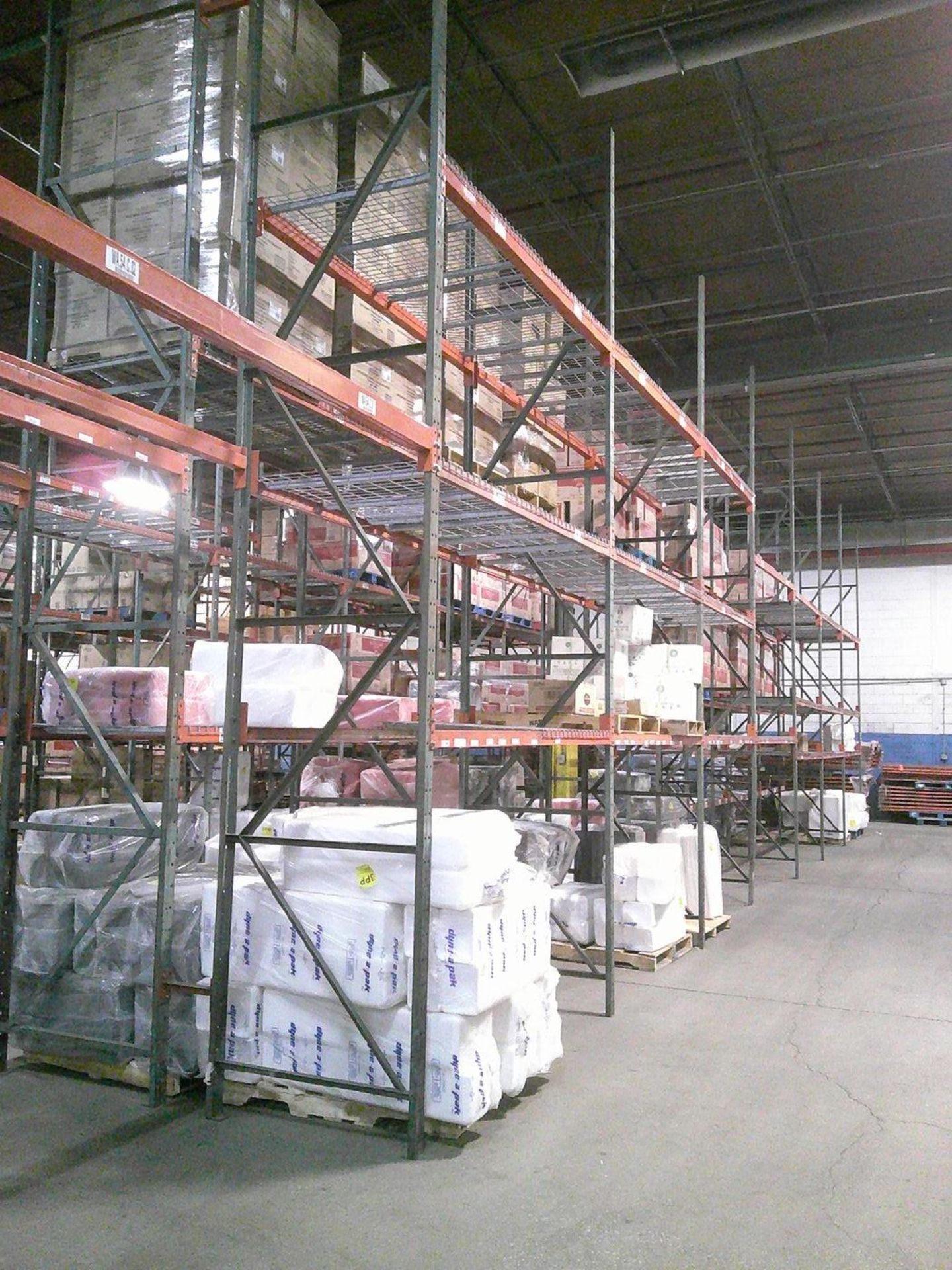 Sections of Interlake 42" x 8' x 19' Bolted Pallet Racking, Including: (40) Uprights, (180) 3" - Image 4 of 11