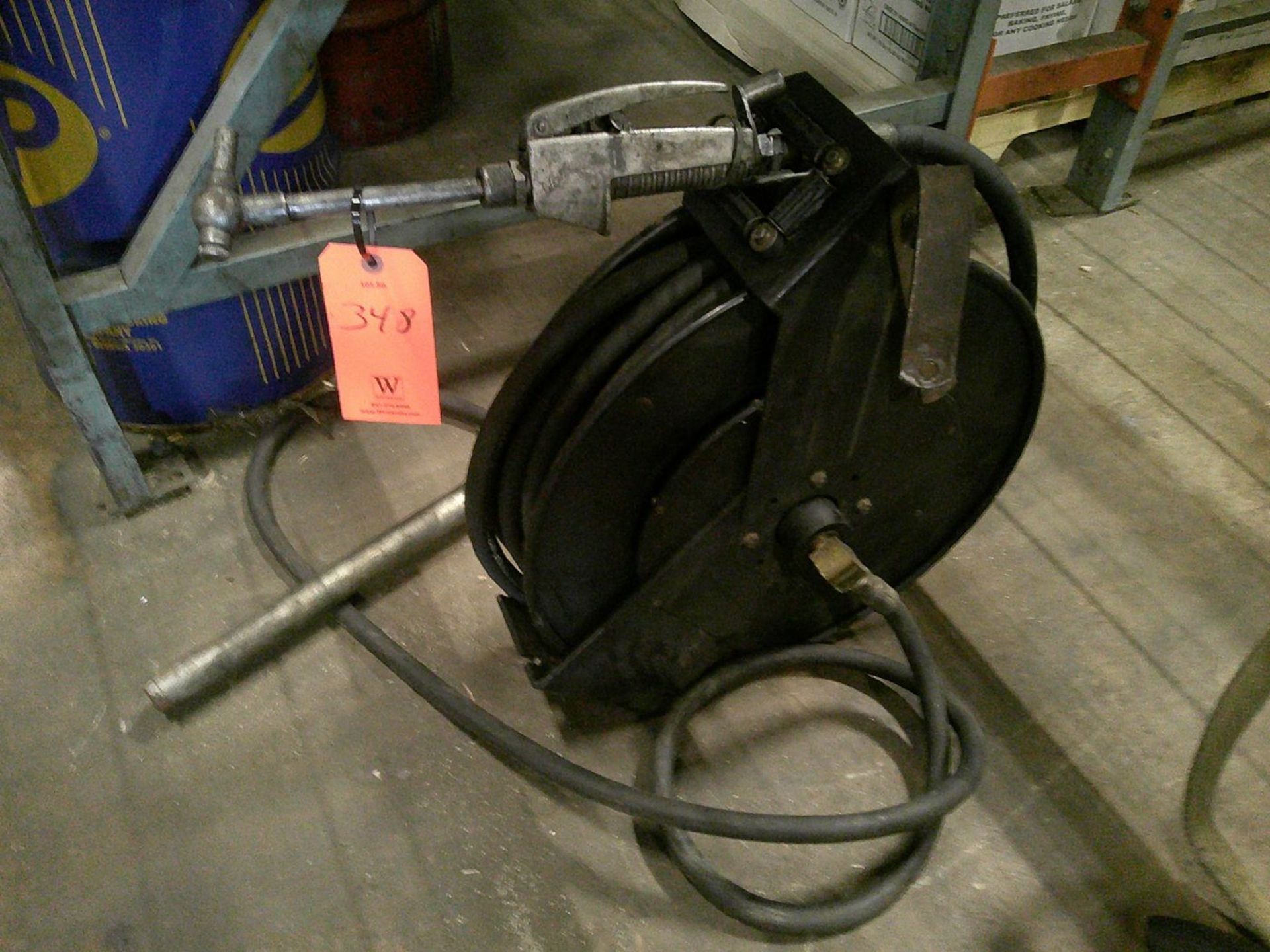 Oil(?) Hose Reel with Pogo Pump