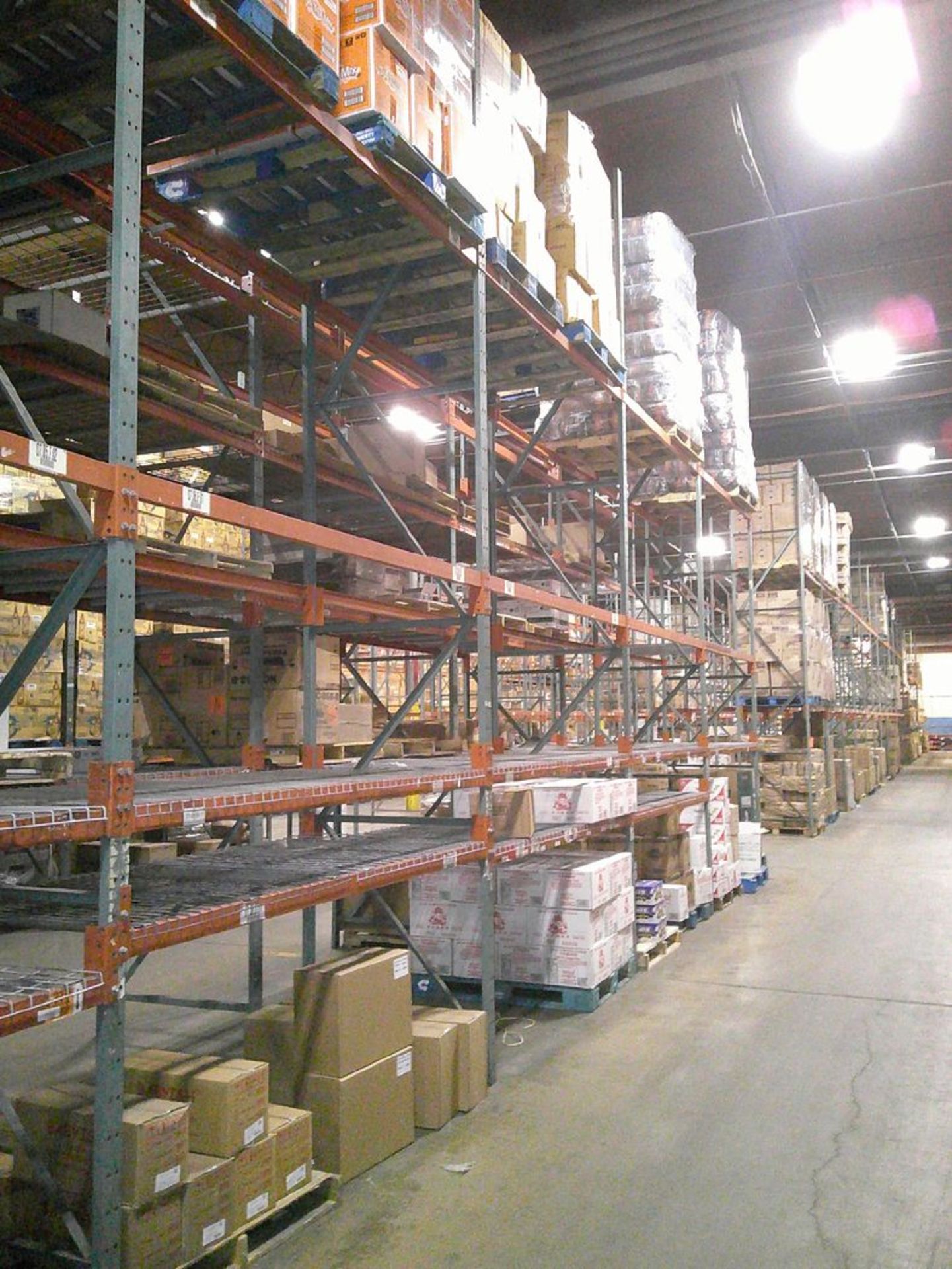 Sections of Interlake 42" x 8' x 19' Bolted Pallet Racking, Including: (20) Uprights, (158) 3" - Image 3 of 7