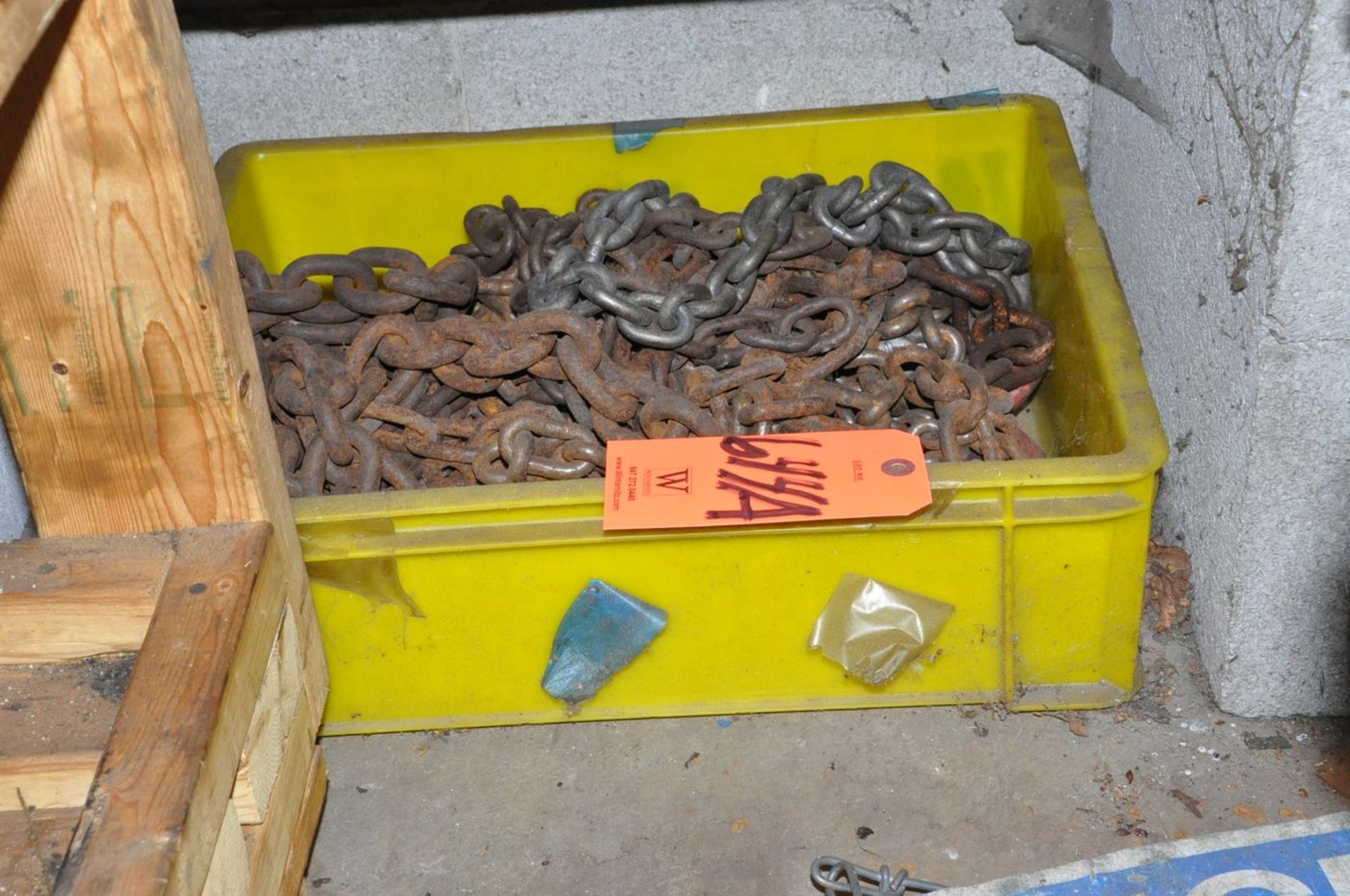 Lot - (4) Strap Slings, (1) Mesh Sling, (2) Material Grabs and (1) Pallet Grab on Wall with Chain - Image 5 of 5