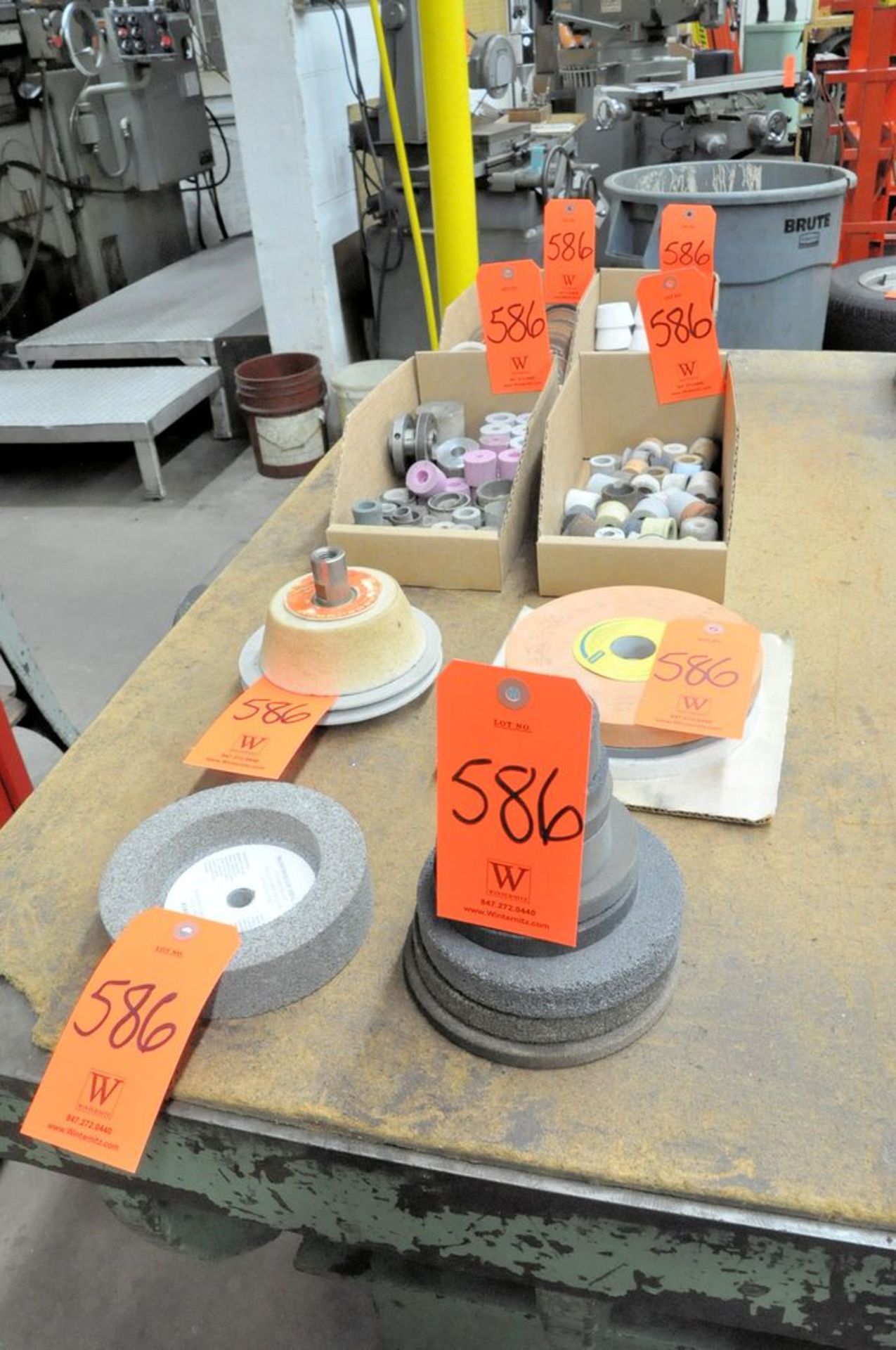 Lot - Various Grinding Wheels in (5) Stacks and (4) Boxes