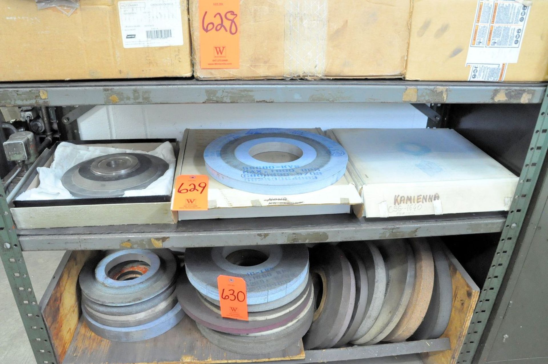 Lot - Grinding Wheels on (1) Shelf