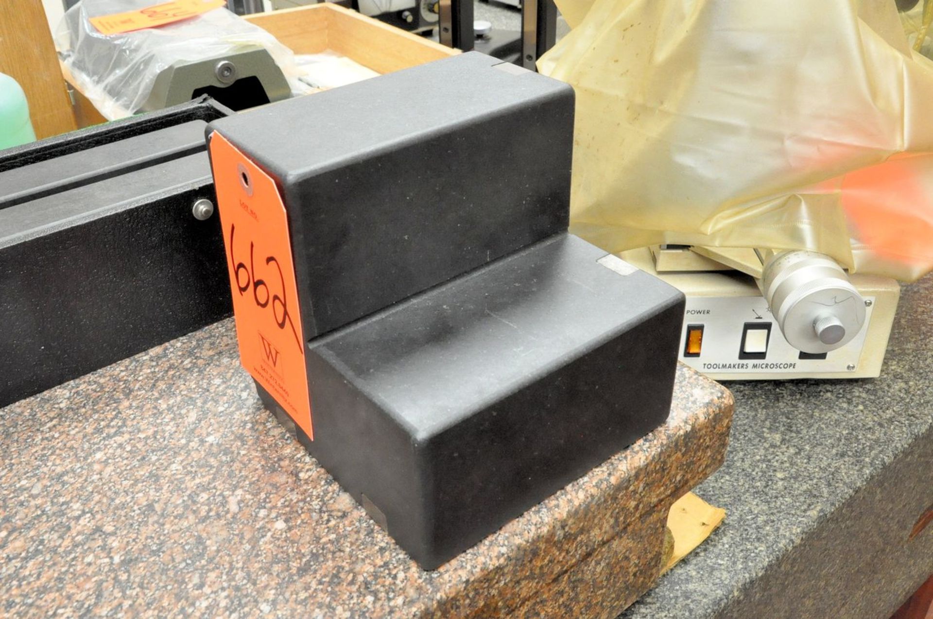 Pair of 3" X 18" Granite Parallels with 6" X 6" X 6" Granite Step Block - Image 3 of 3