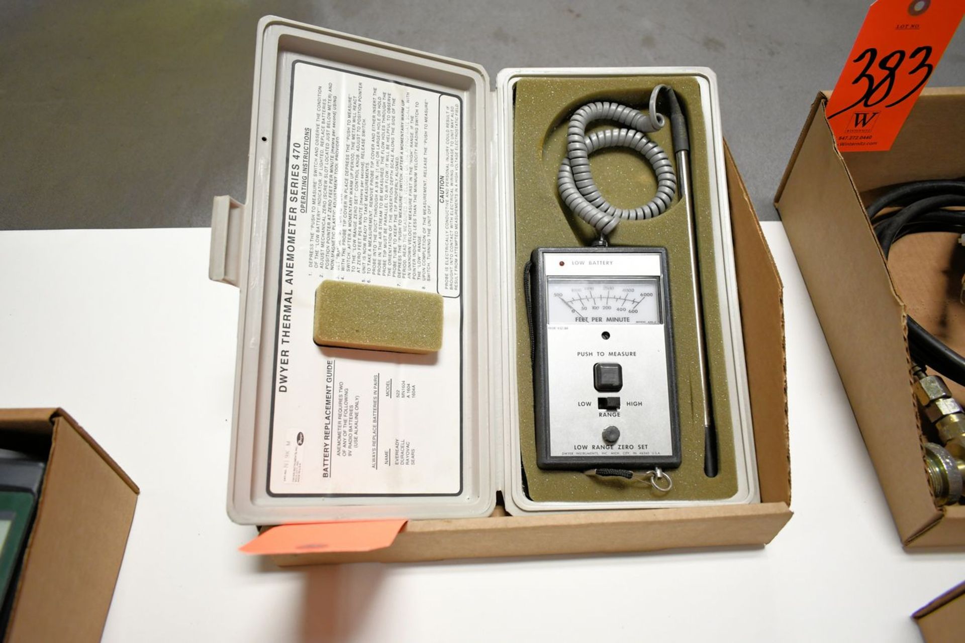 Dwyer Instruments Series 470 Thermal Anemometer with Case in (1) Box