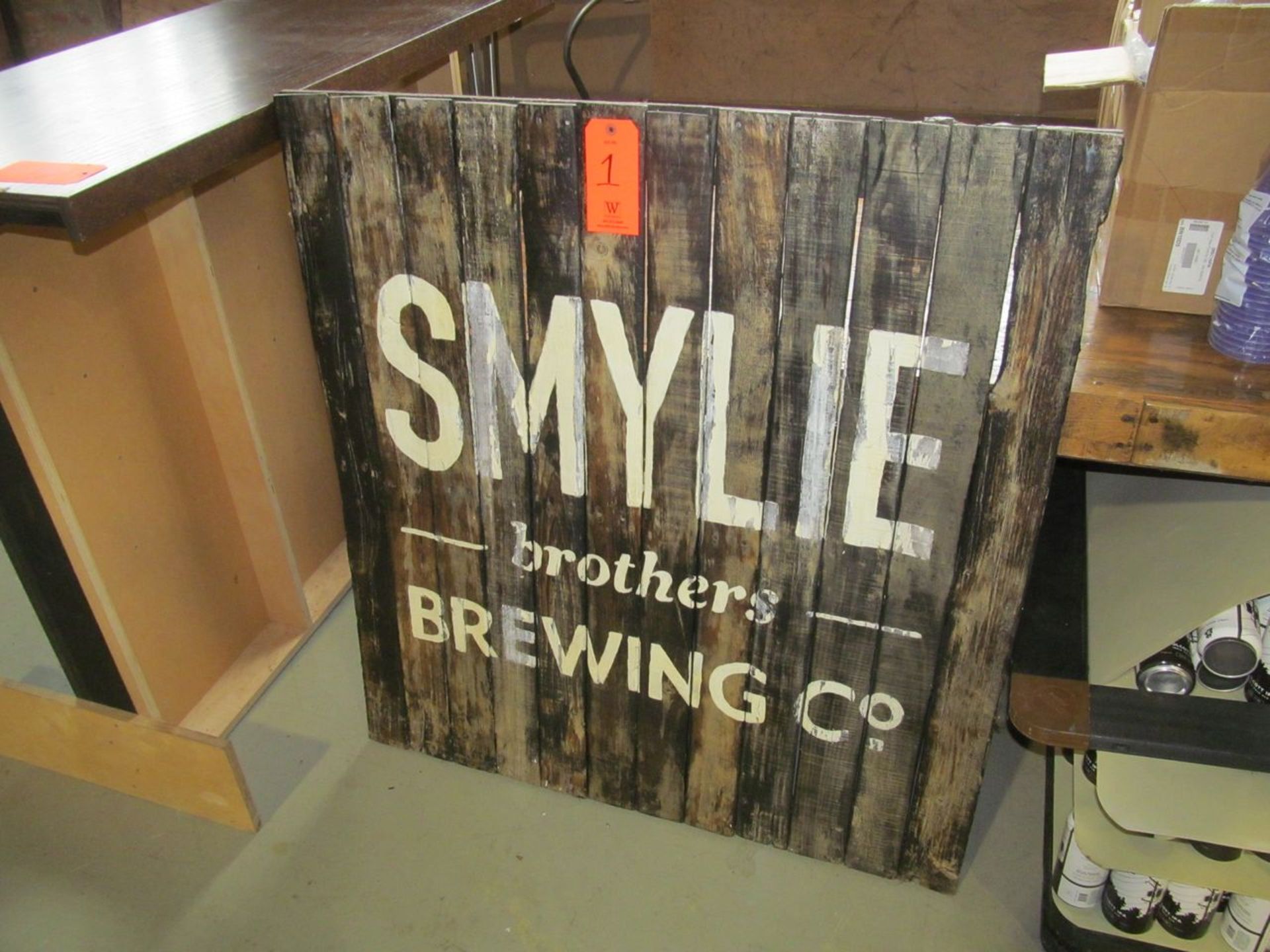 "Smylie Brothers Brewery Co." Wood Sign (Removal Cost: N/C)