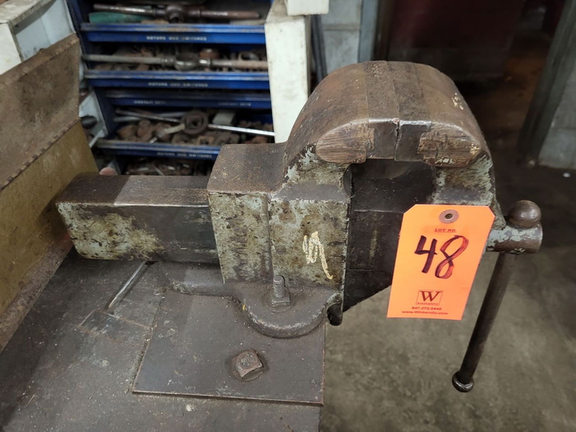 Columbian #504, 4 in. Bench Vise (Bolted to Bench)