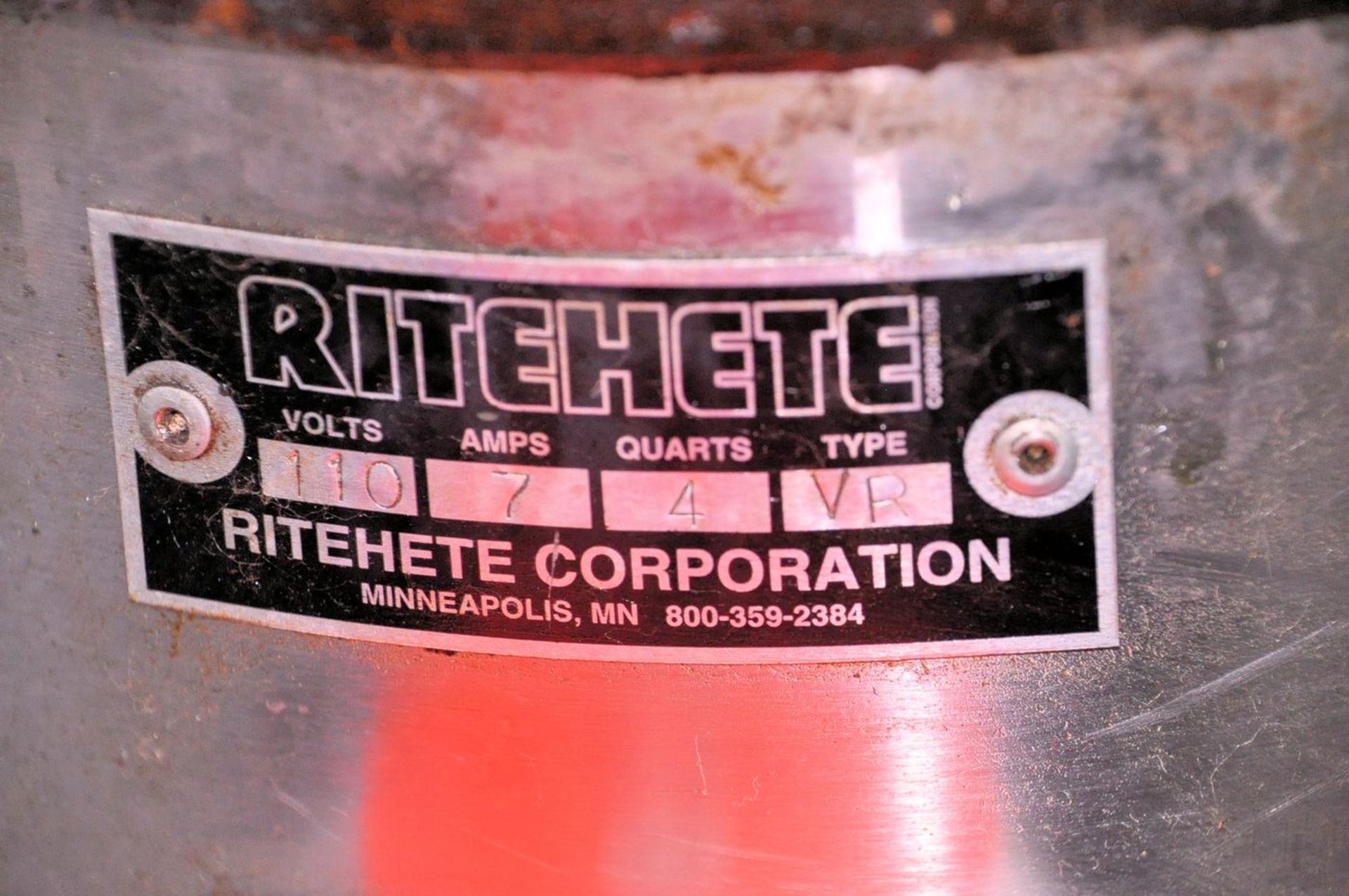 Rite Hete Type VR 450-Degree 4-Quart Melting Pot (Removal Cost : N/C) - Image 2 of 2