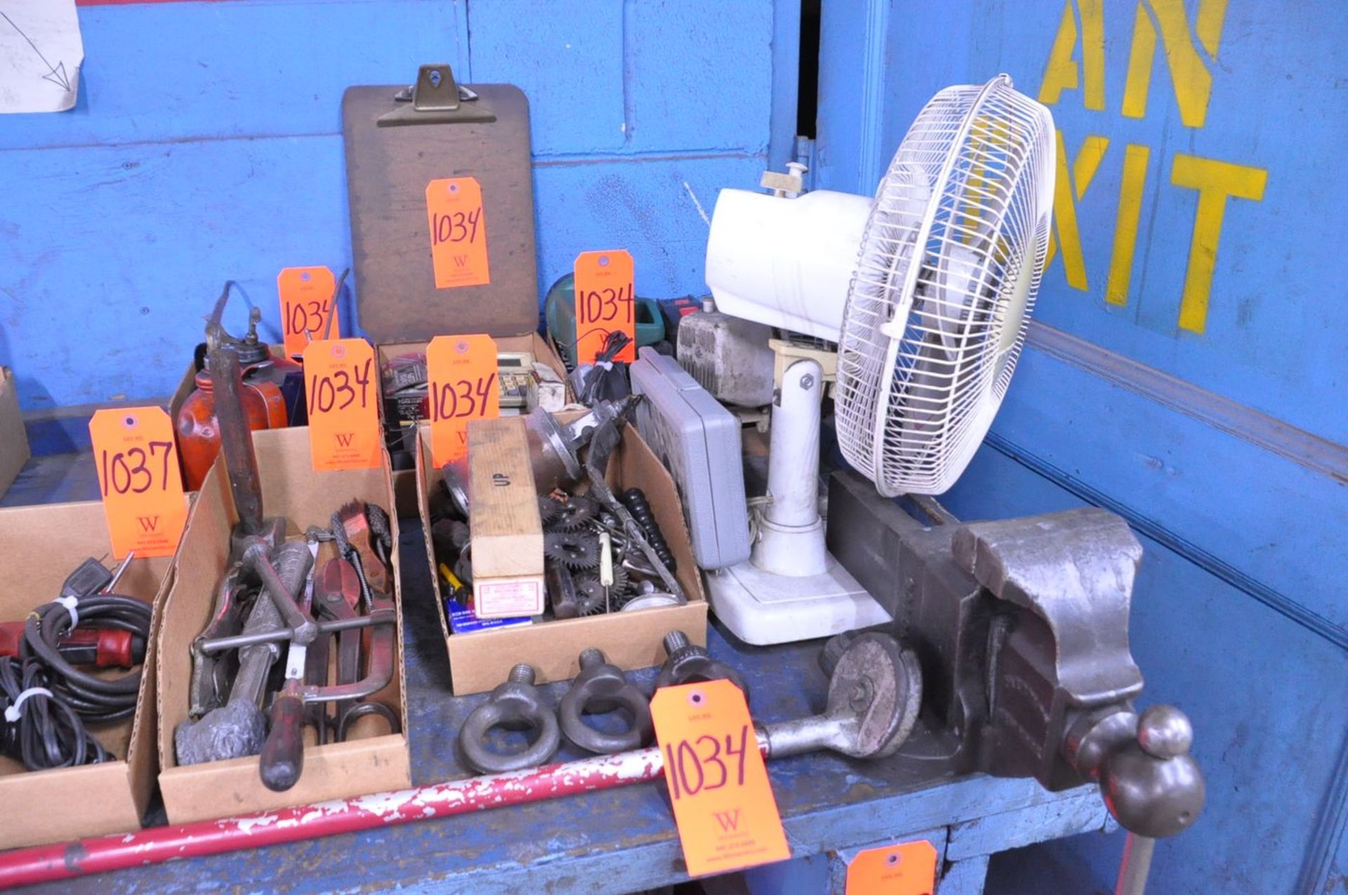 Lot - Various Hand Tools in (5) Boxes with (2) Desk Fans and (1) Magnet (Removal Cost : N/C)
