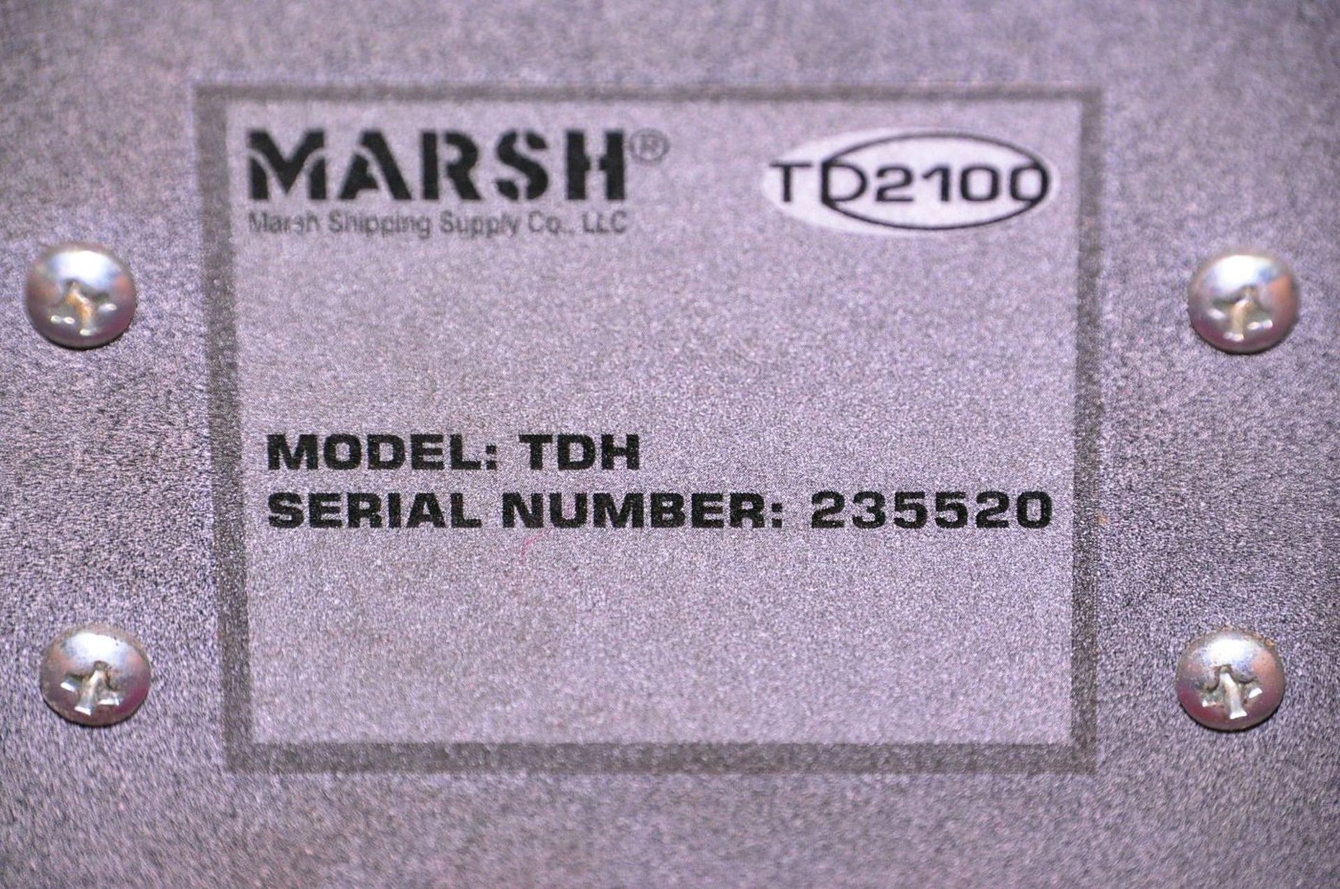 Marsh TD2100 Series Model TDH Water Activated Tape Dispenser, S/N: 235520; (Removal Cost : N/C) - Image 2 of 2