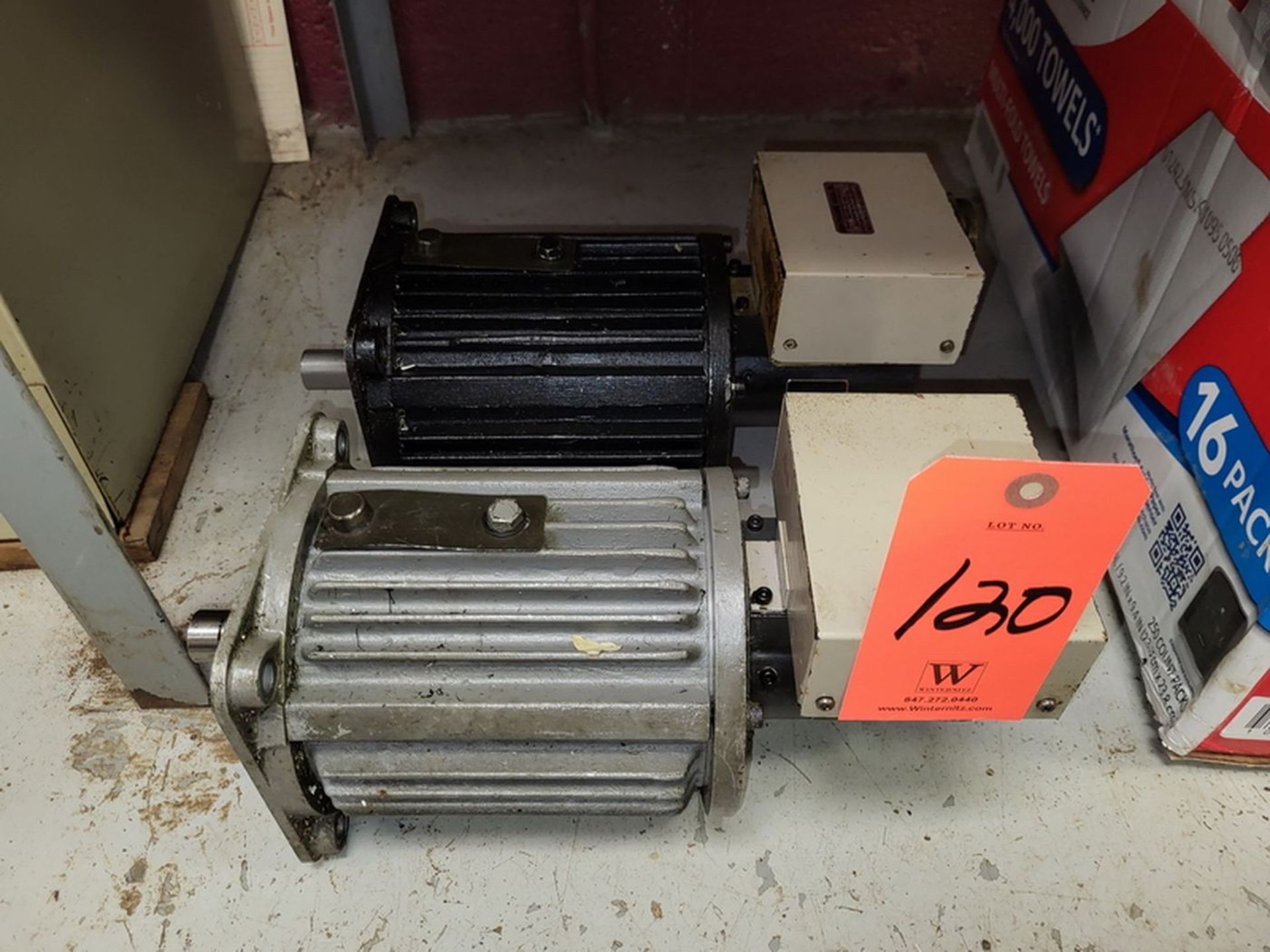 Lot - (2) Spare Z-Axis Servo Motors (For Use on Brother Tapping Machine)