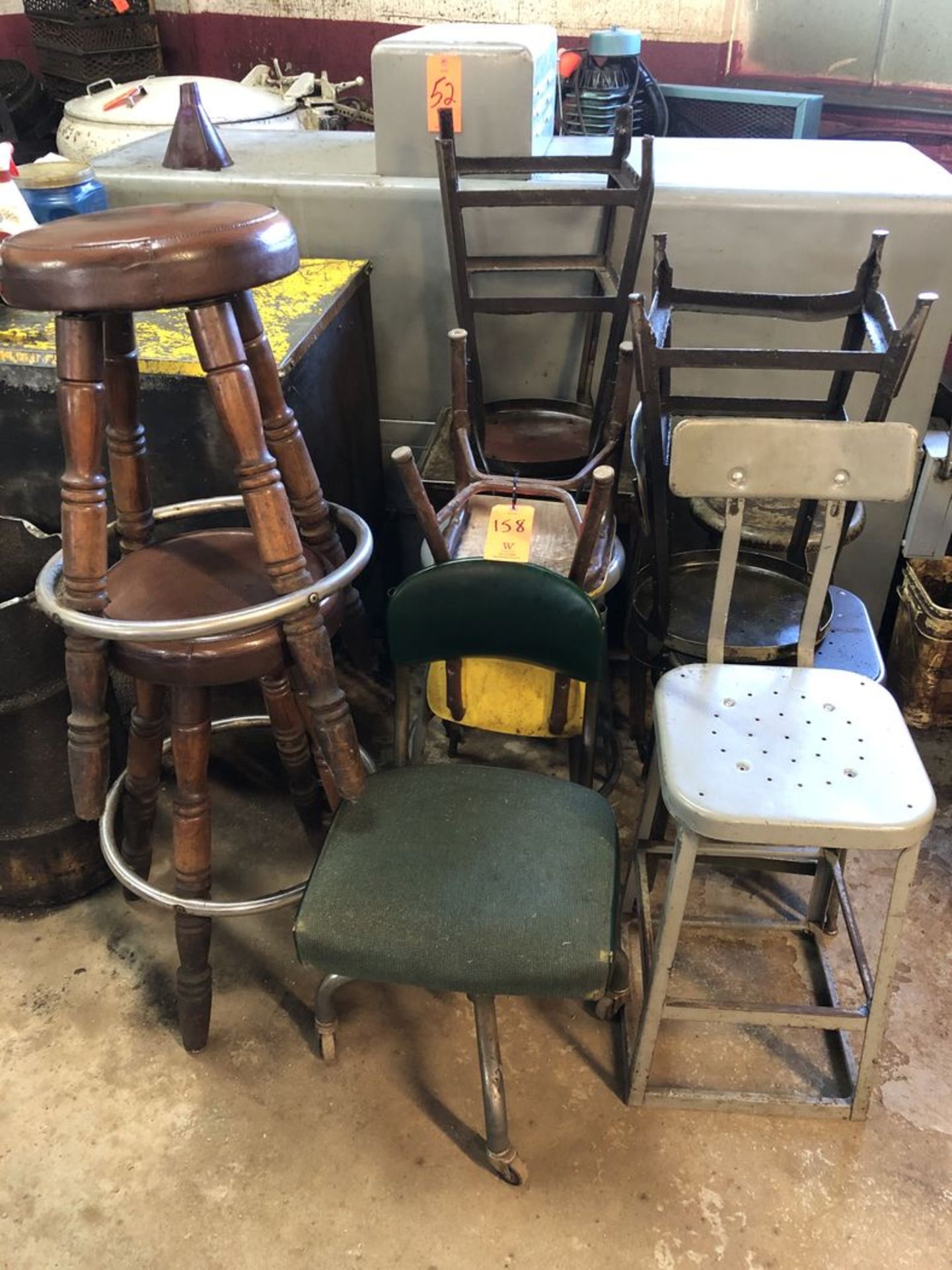 Lot - (10) Assorted Stools and Chairs